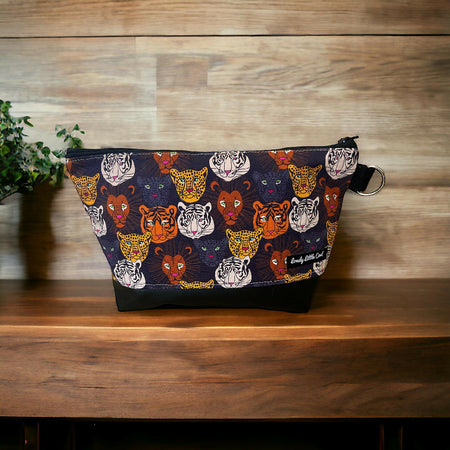 Large Zip Pouch - Wild Cats