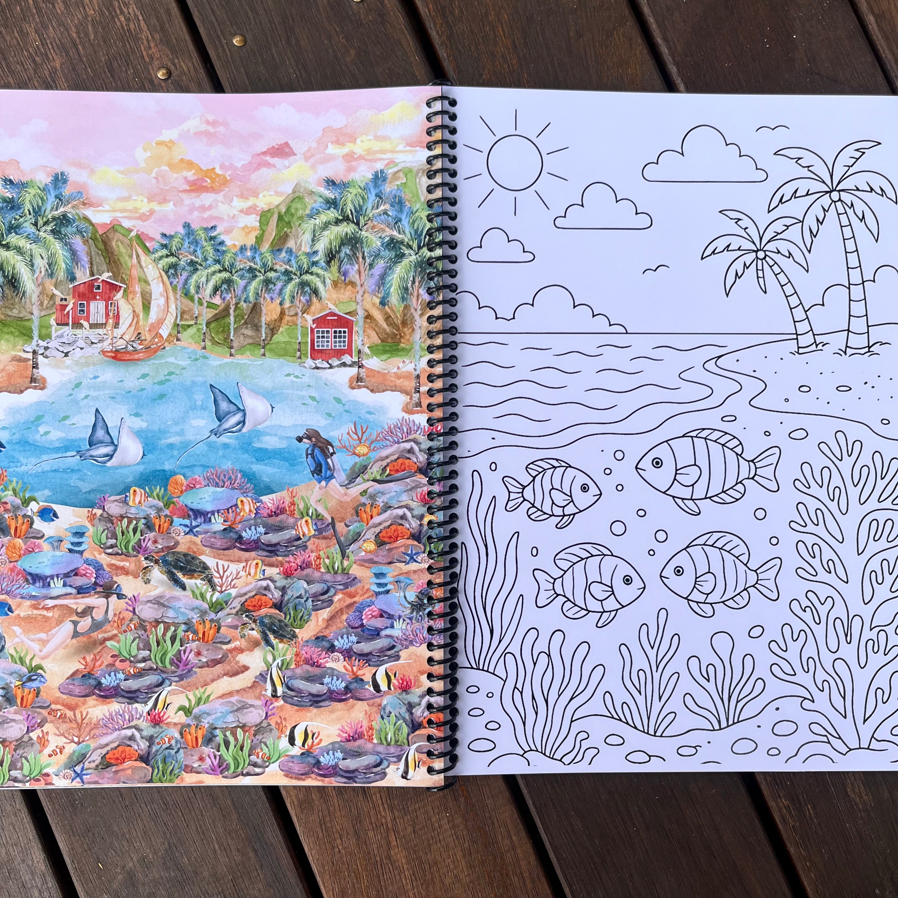 PREORDER Seaside Scenes & Ocean Dreams Colouring Book