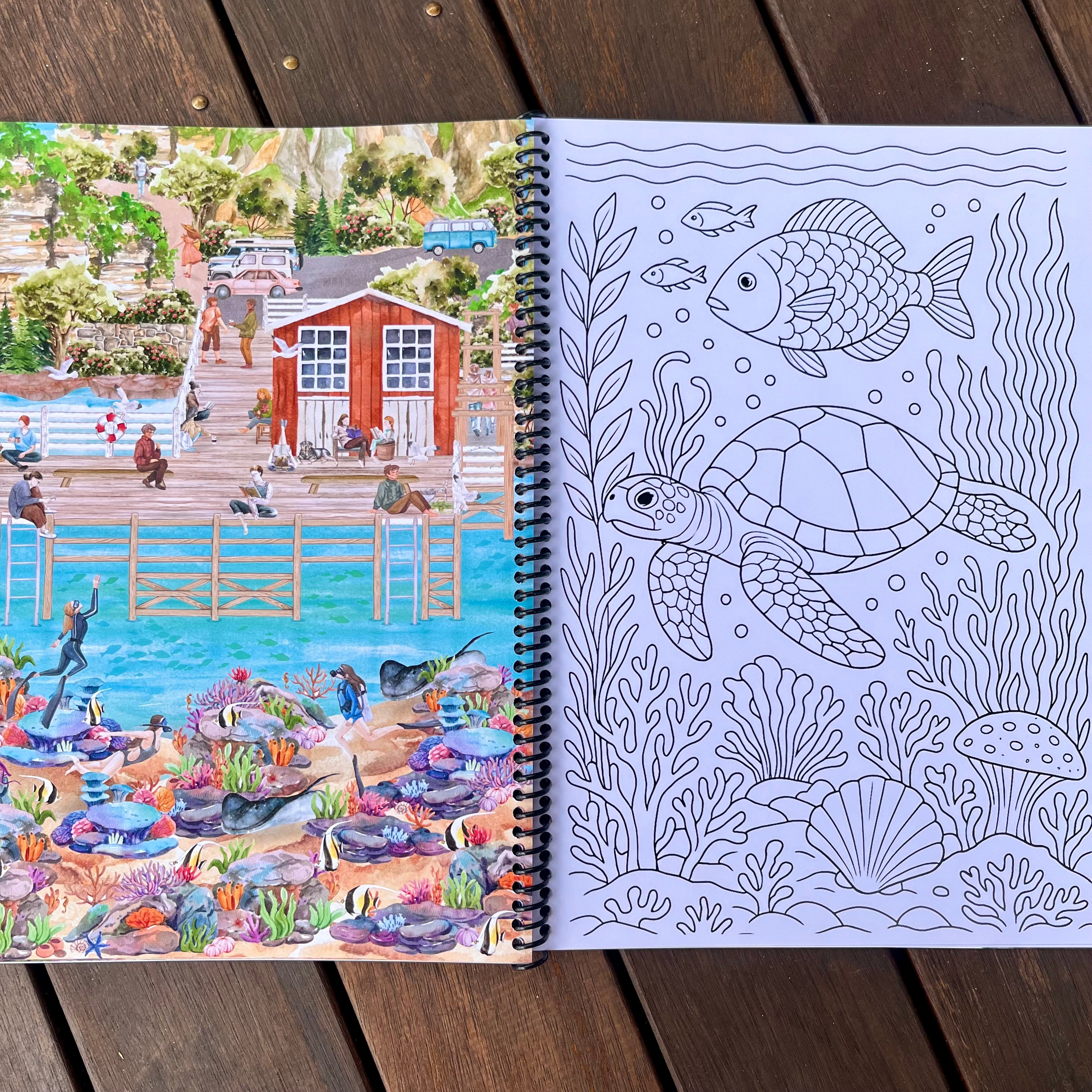 PREORDER Seaside Scenes & Ocean Dreams Colouring Book