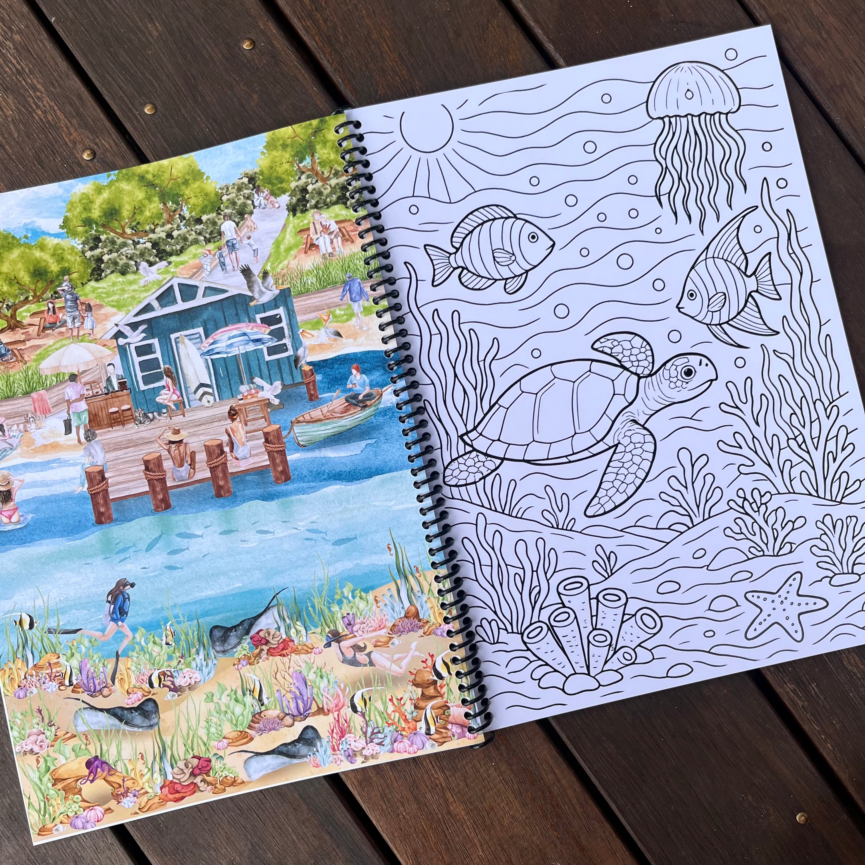 PREORDER Seaside Scenes & Ocean Dreams Colouring Book