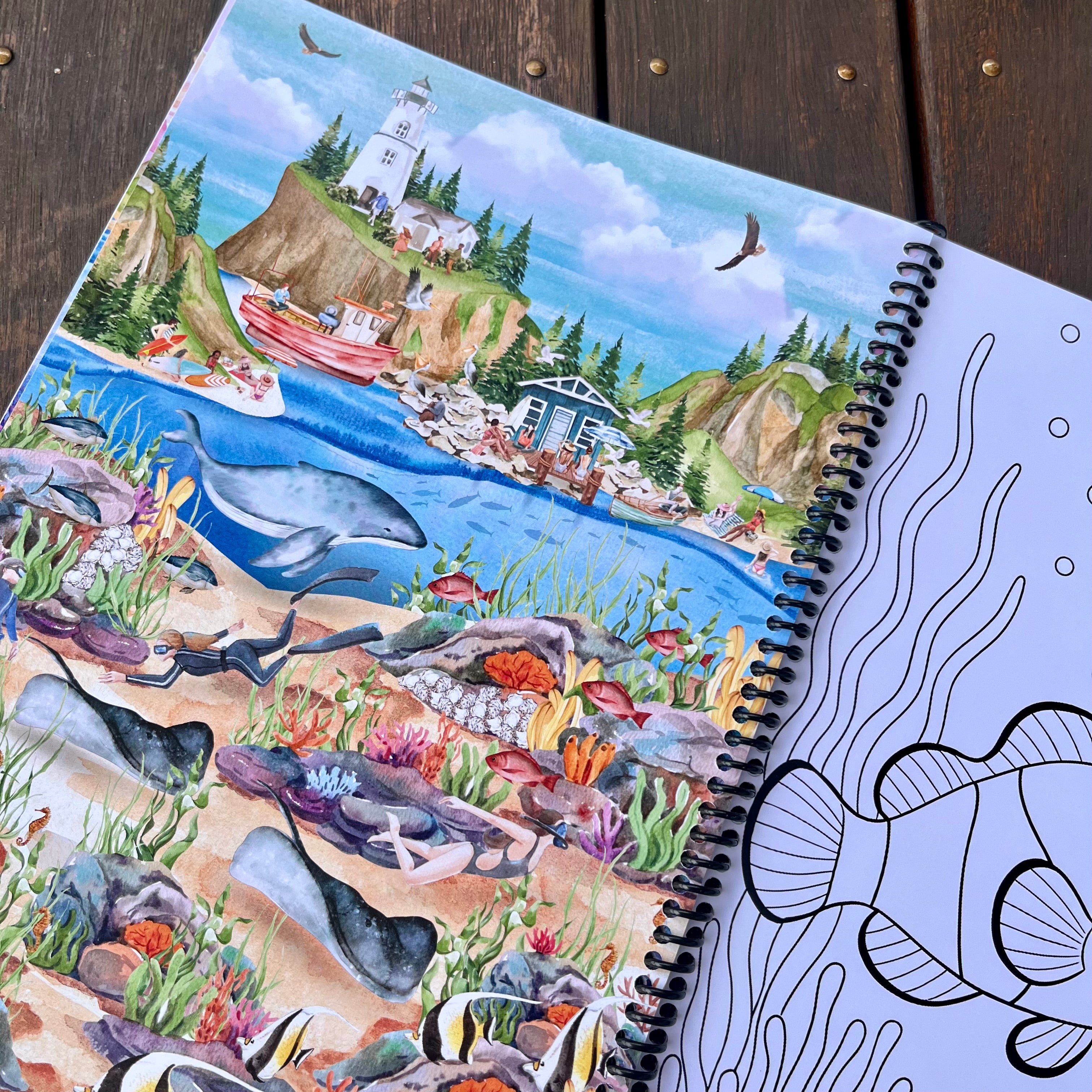 PREORDER Seaside Scenes & Ocean Dreams Colouring Book