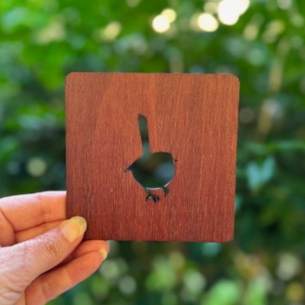 Australian Native Bird Wood Coasters-Set of 4