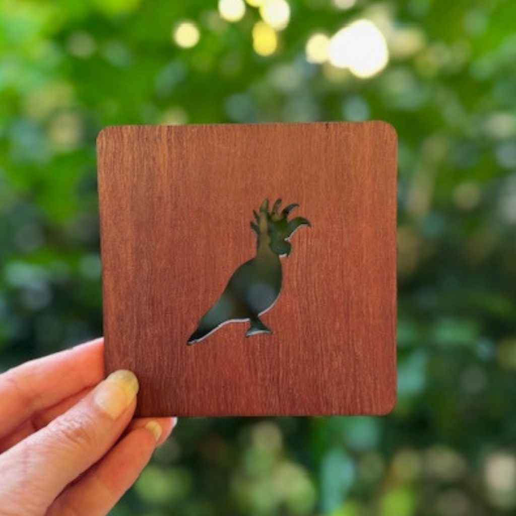 Australian Native Bird Wood Coasters-Set of 4