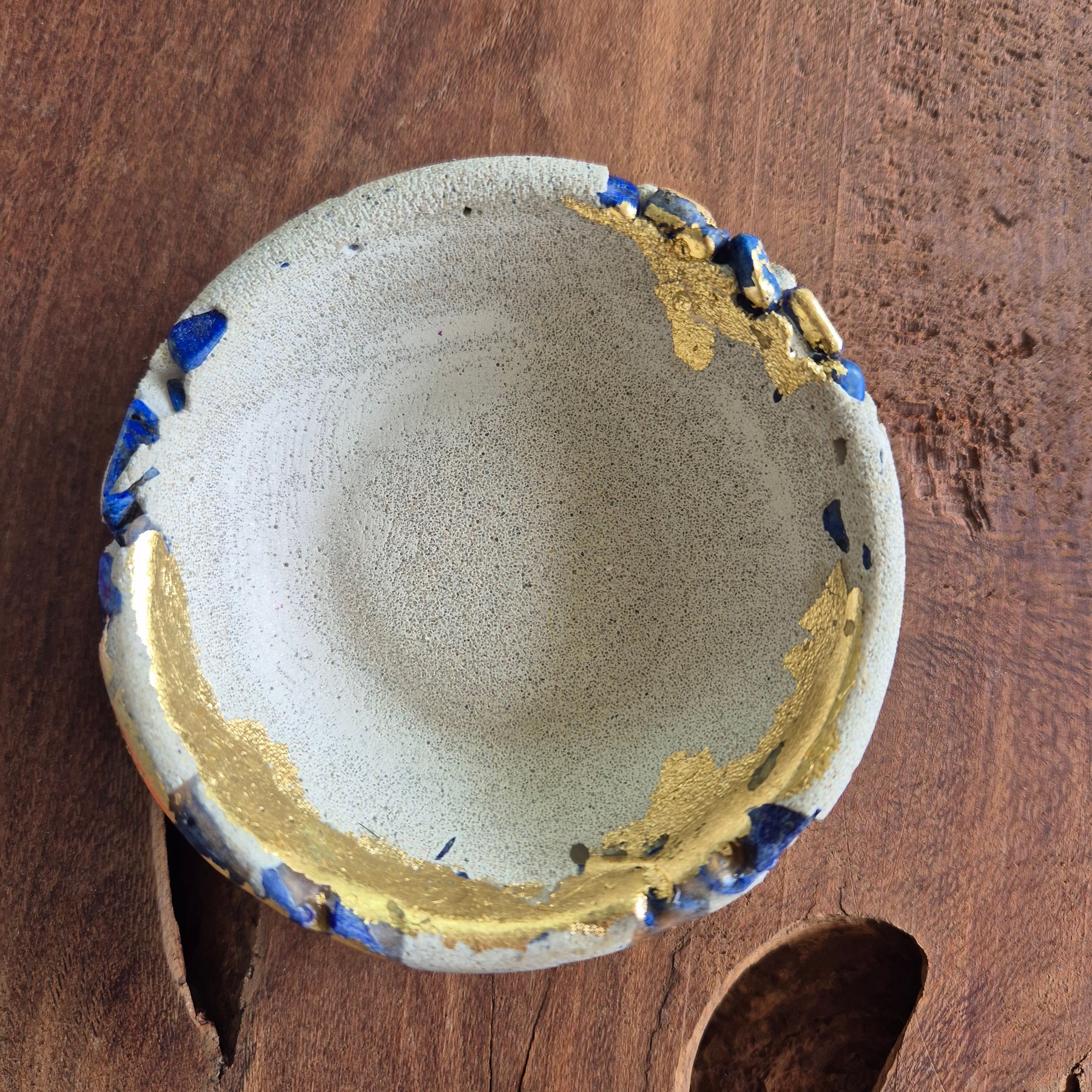 Scented organic shaped stone bowl candle with black raspberry