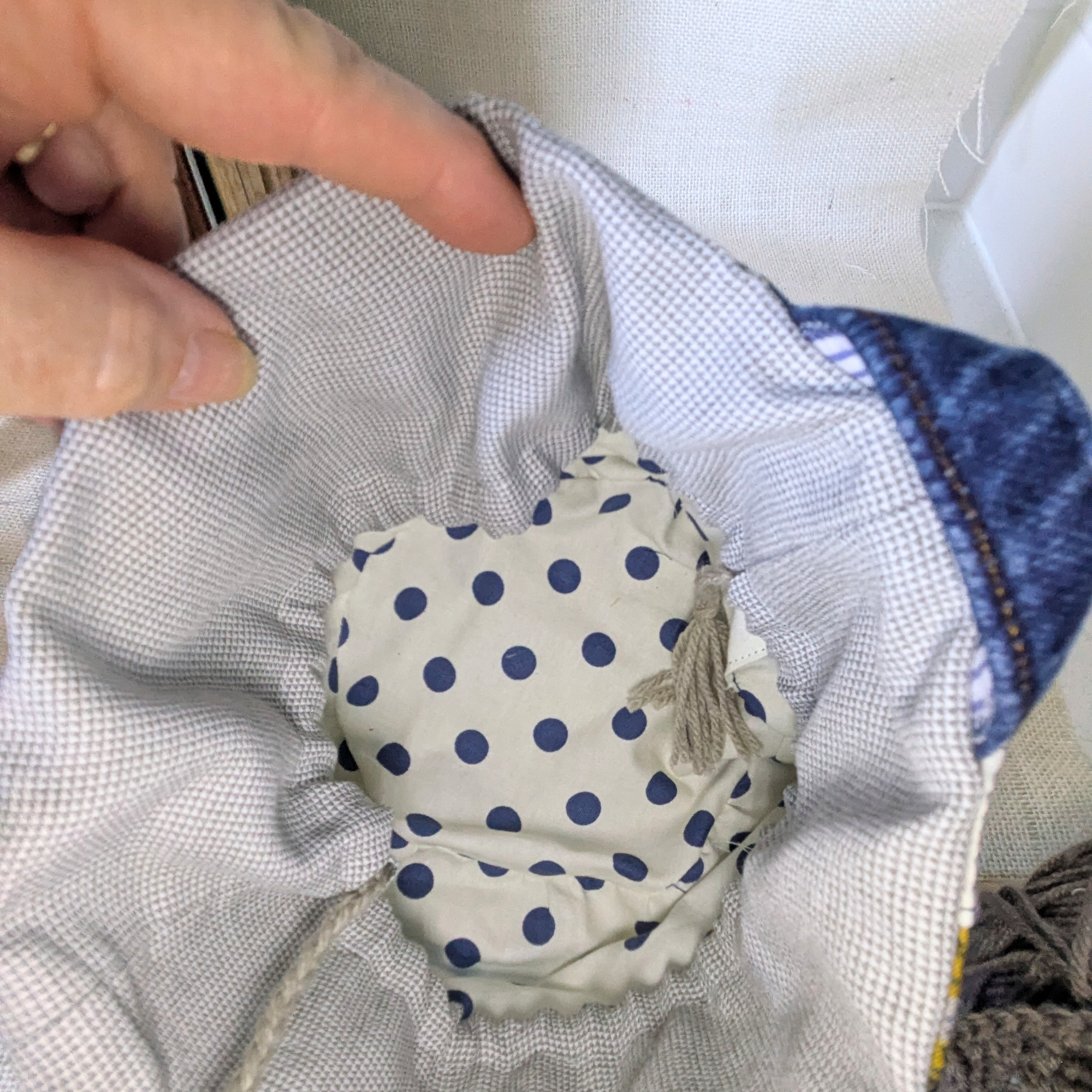 Project Bag Upcycled Denim Small