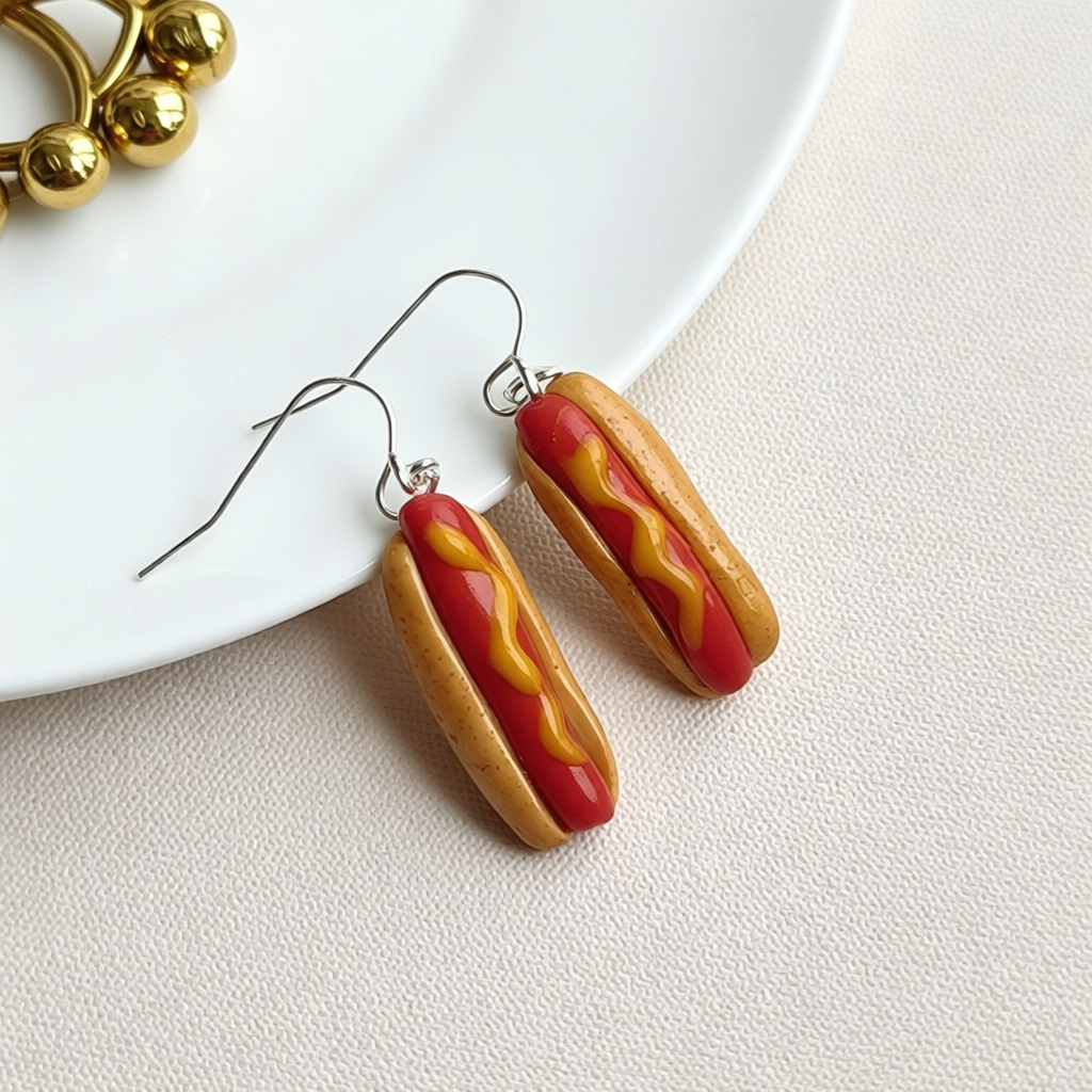 Novelty Miniature Food Earrings - Biscuits, Pancakes, Muffins, Hotdogs, donuts, lemons