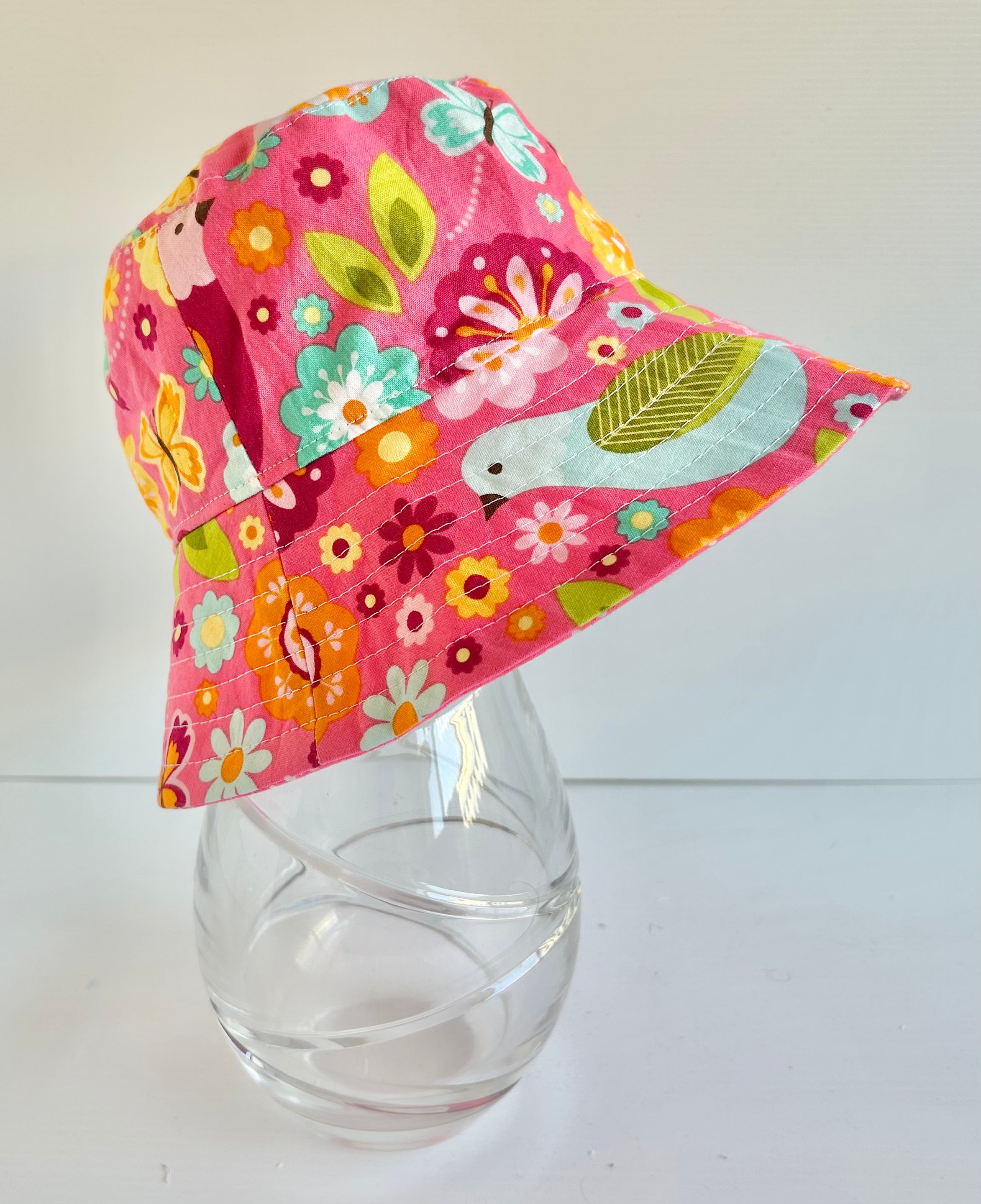 Ready to post- Medium size wide brim hats with strap- reduced price