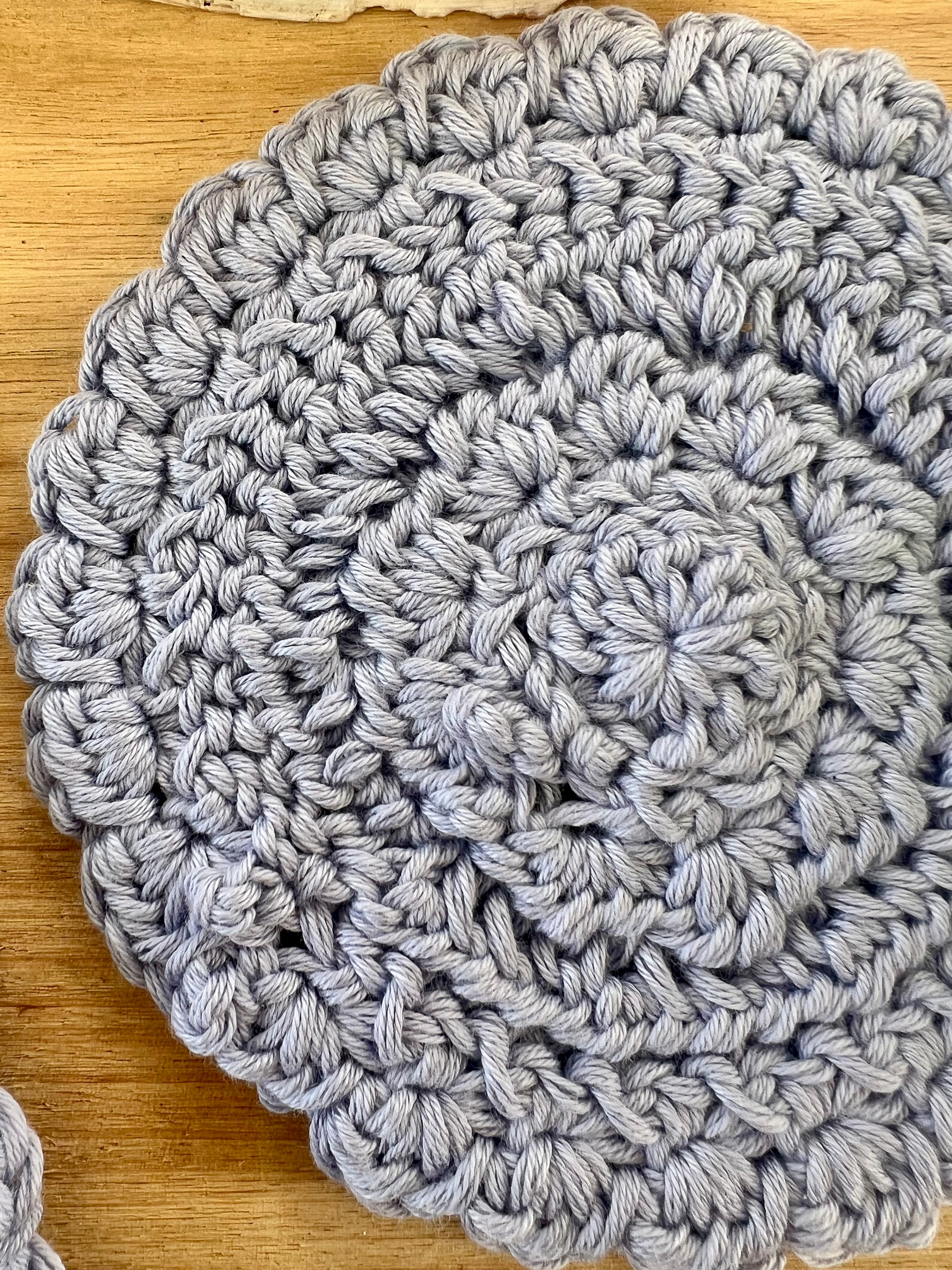 Crochet Coasters Set of 4, Cotton Mandala Coasters, Coastal Boho Home Decor