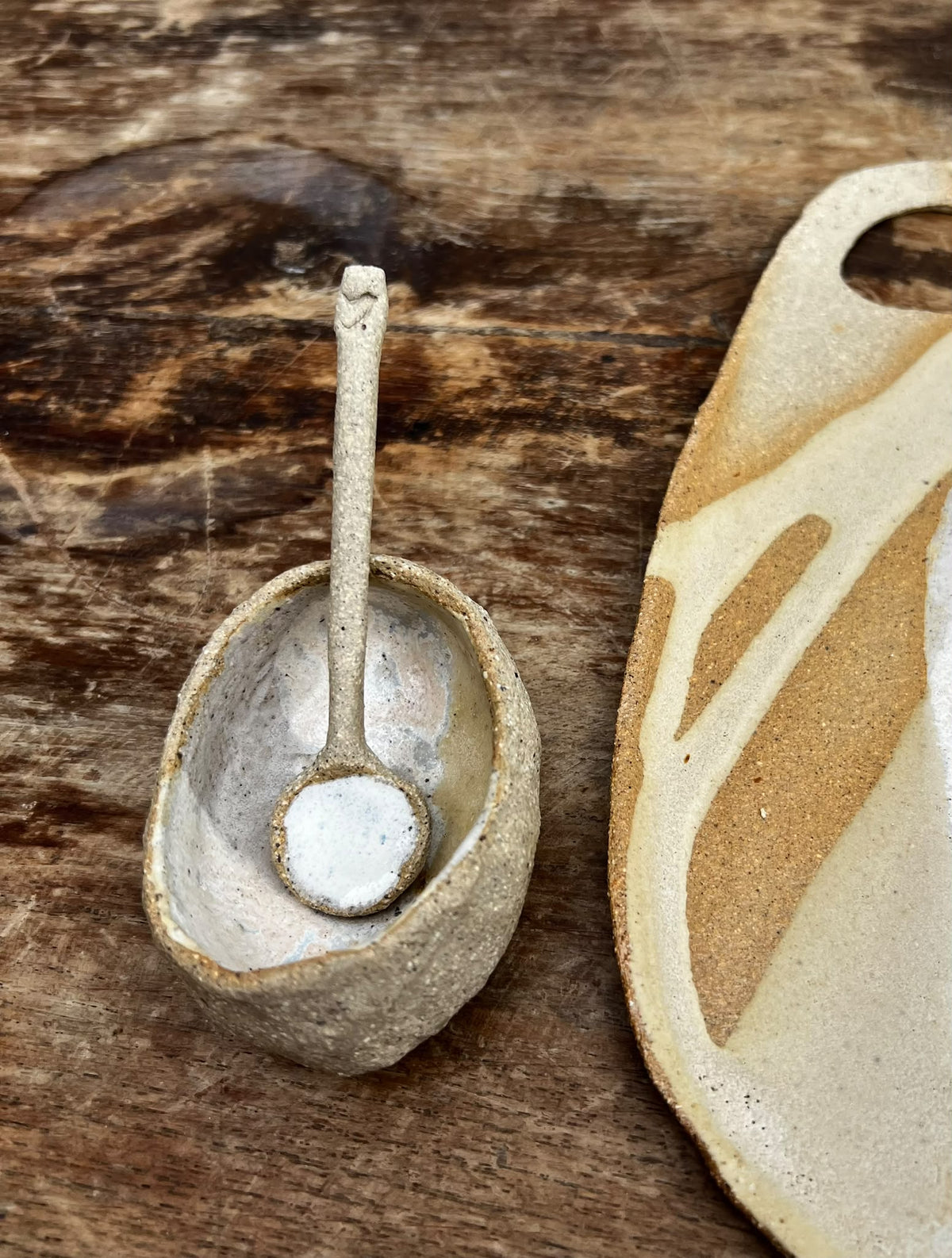 Handmade Ceramic Share Platter + Bowl + Spoon | gather • share • enjoy