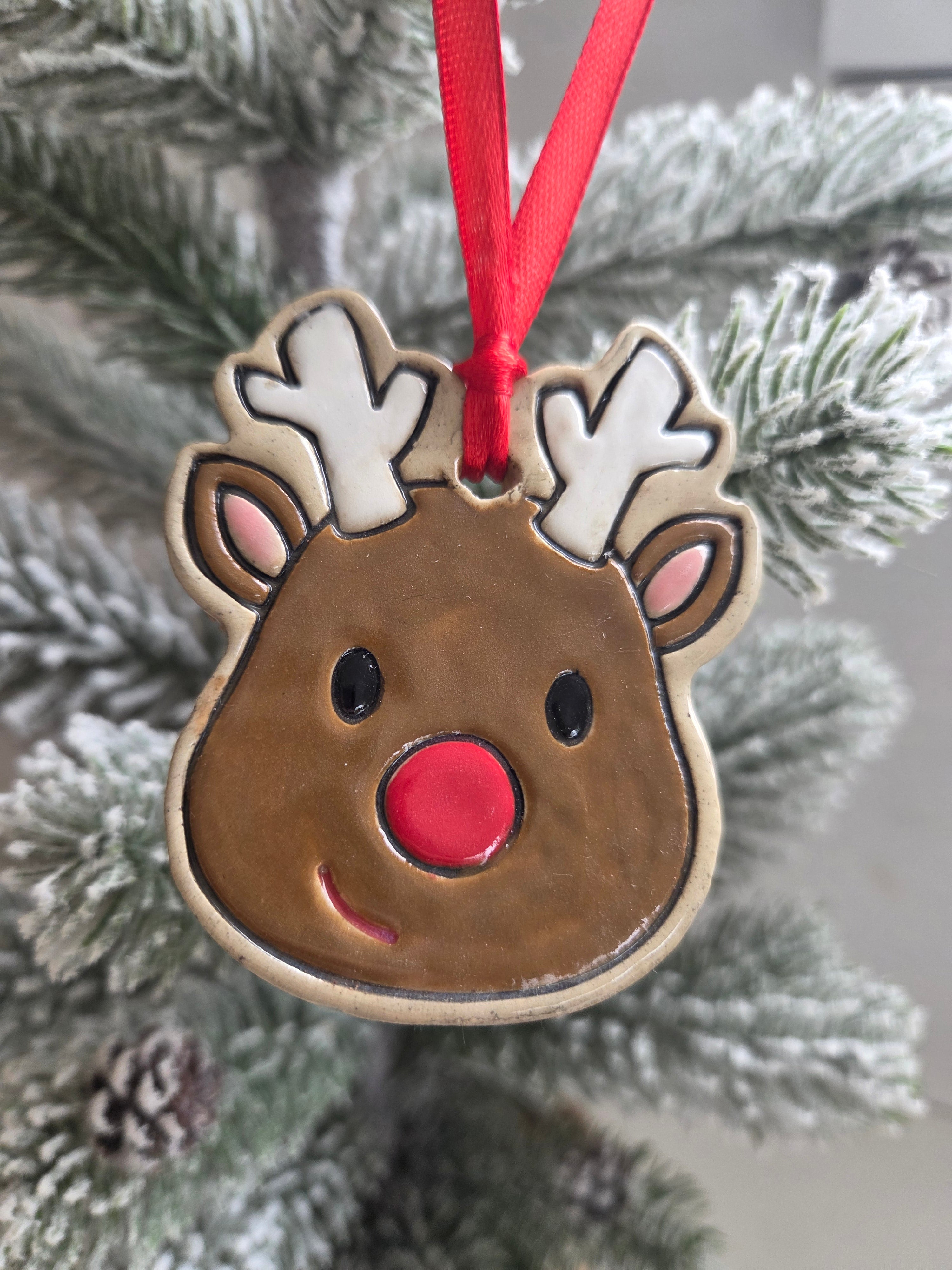Ceramic Reindeer Christmas Decoration
