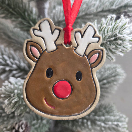 Ceramic Reindeer Christmas Decoration