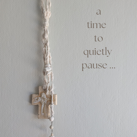 A time to pause | Handmade Ceramic Cross