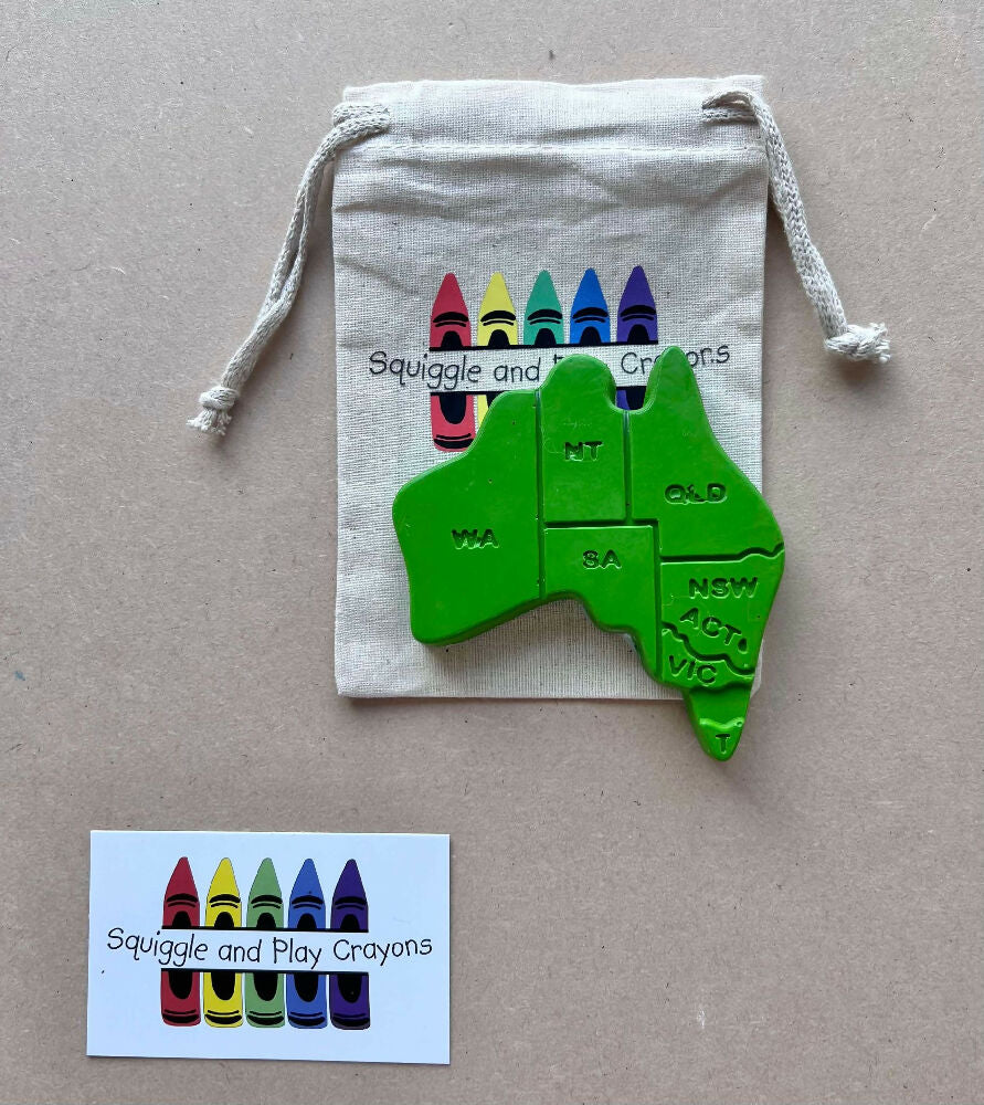 Aussie Map Large Crayon