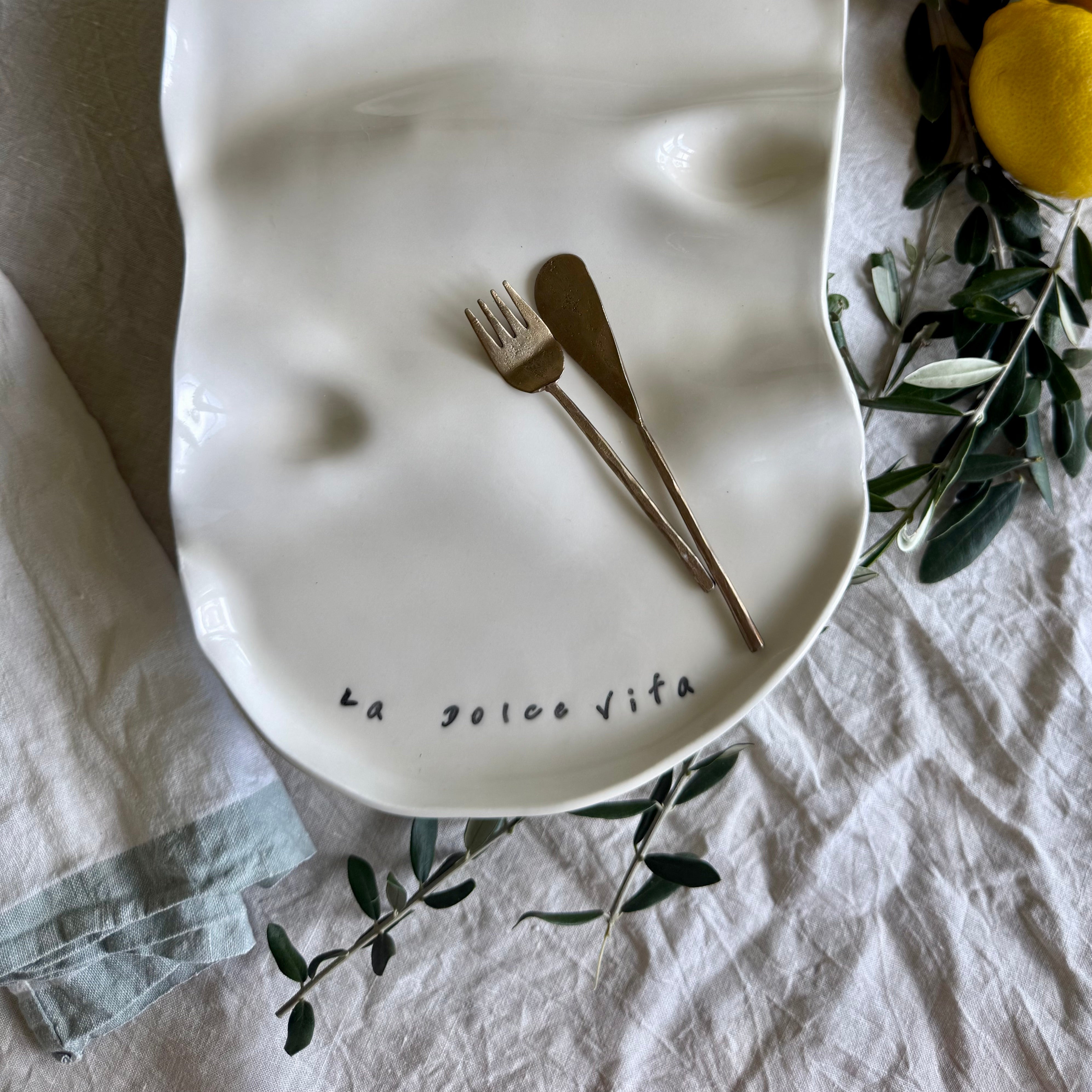 La Dolce Vita Porcelain Grazing Platter | Charcuterie | Share Plate