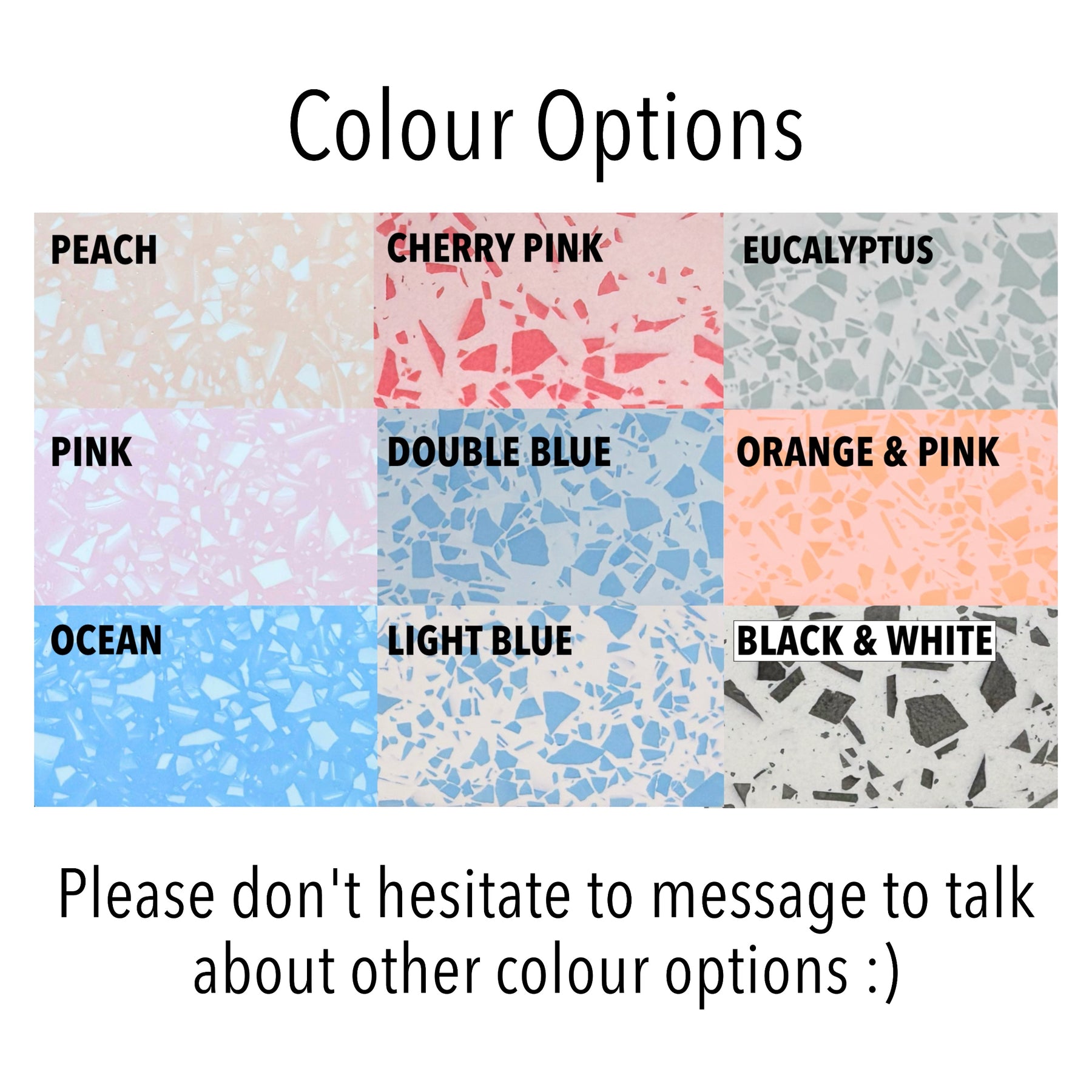 Pick your colour - Round Terrazzo table numbers