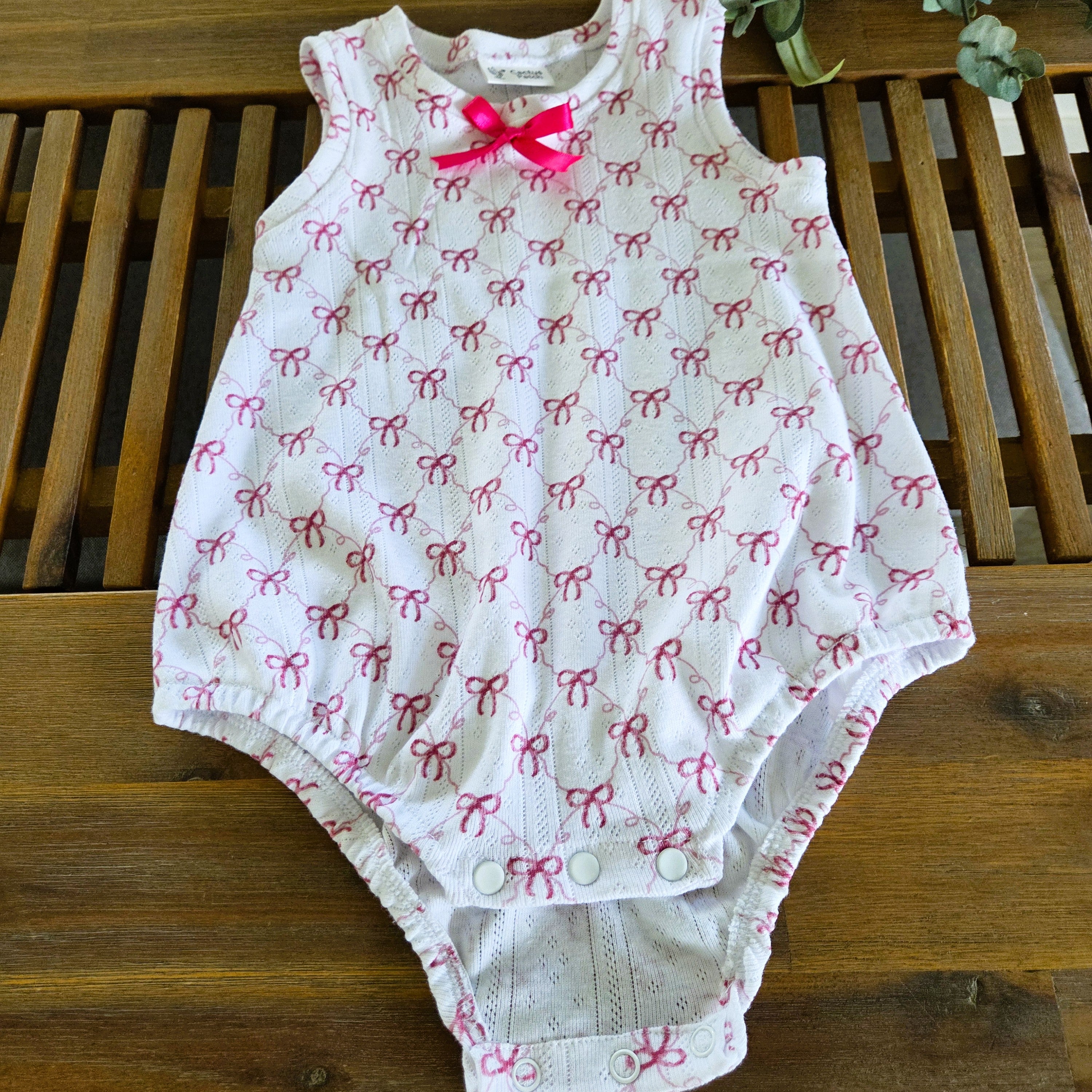 "Little Bows" Romper - Size 9-12 Months