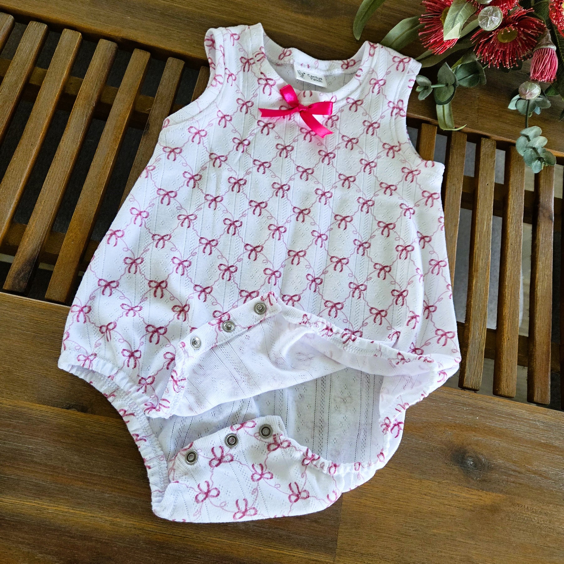 "Little Bows" Romper - Size 9-12 Months