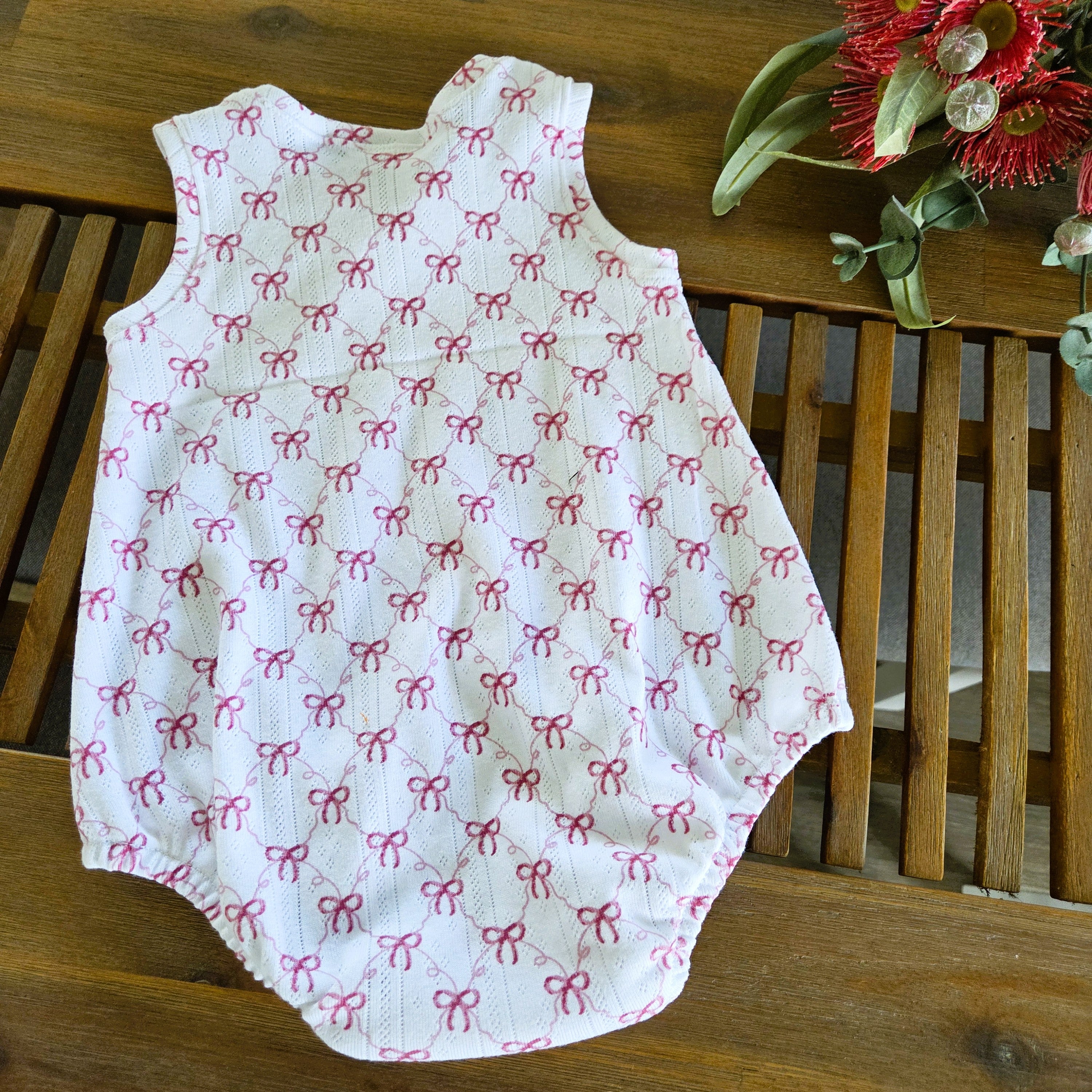 "Little Bows" Romper - Size 9-12 Months