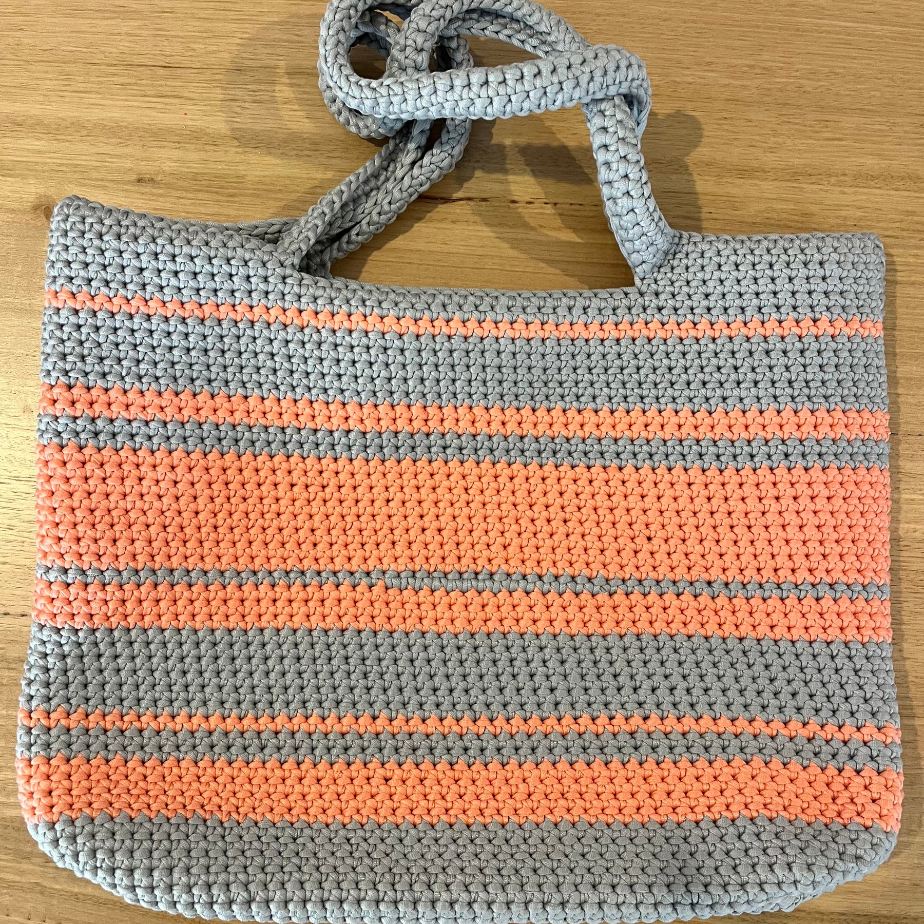 The Everyday Crochet Tote Bag - Peach Sorbet