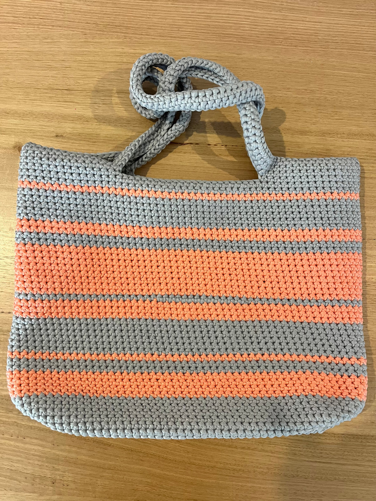 The Everyday Crochet Tote Bag - Peach Sorbet