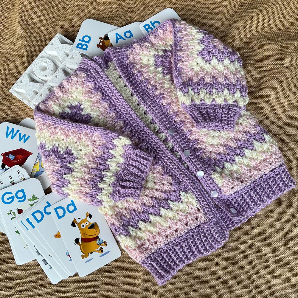 Handmade Crochet Hexi Cardigan | 1-2 years