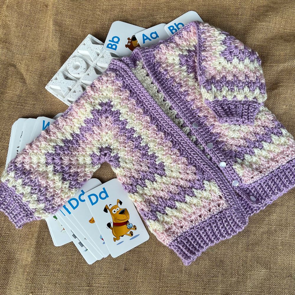 Handmade Crochet Hexi Cardigan | 1-2 years