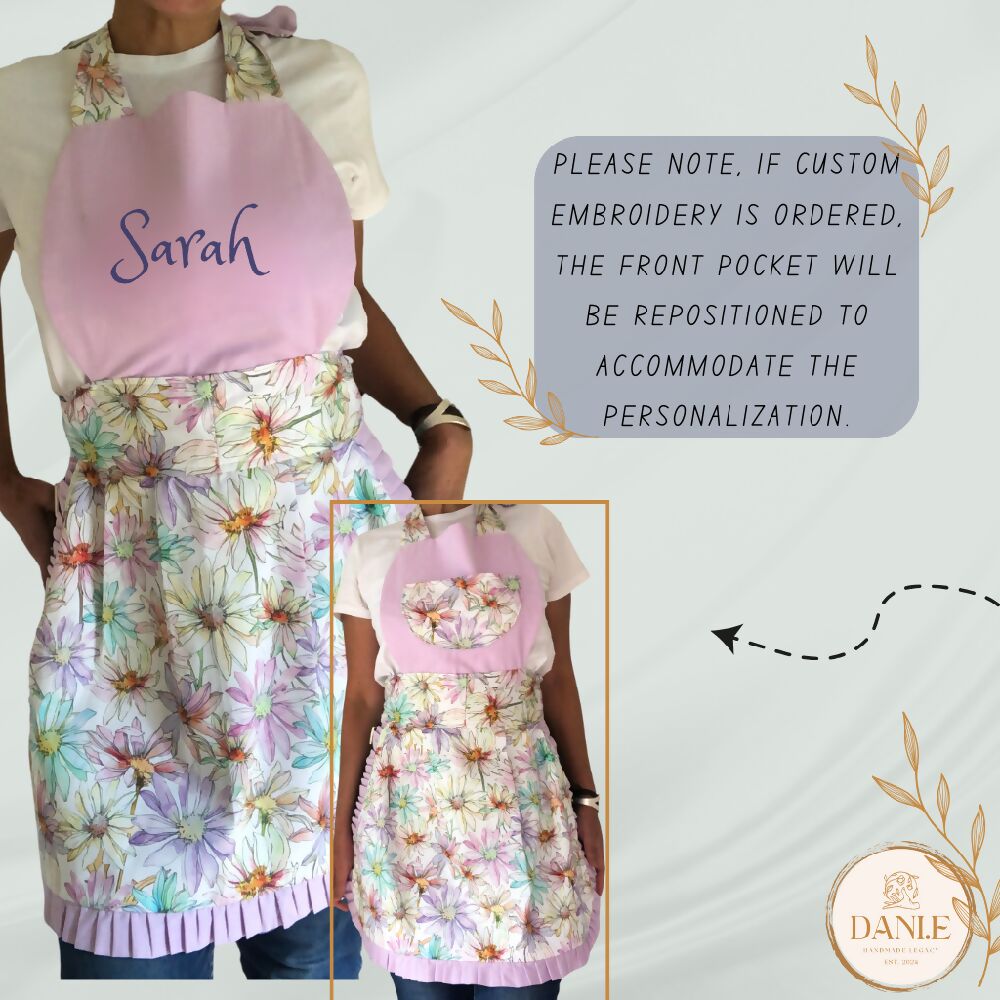 Custom Floral apron for women perfect gift for bakers