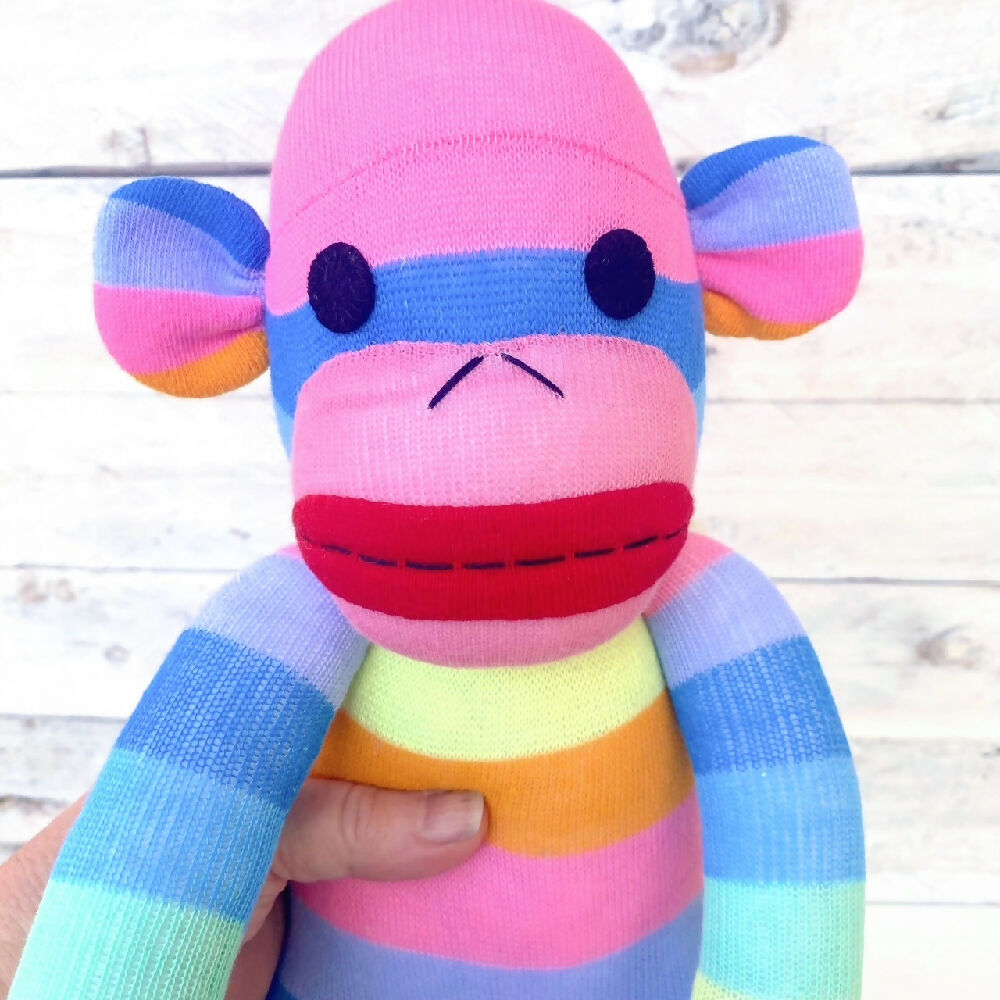 Mabel-Sock Monkey-Soft Toy-Softie-5