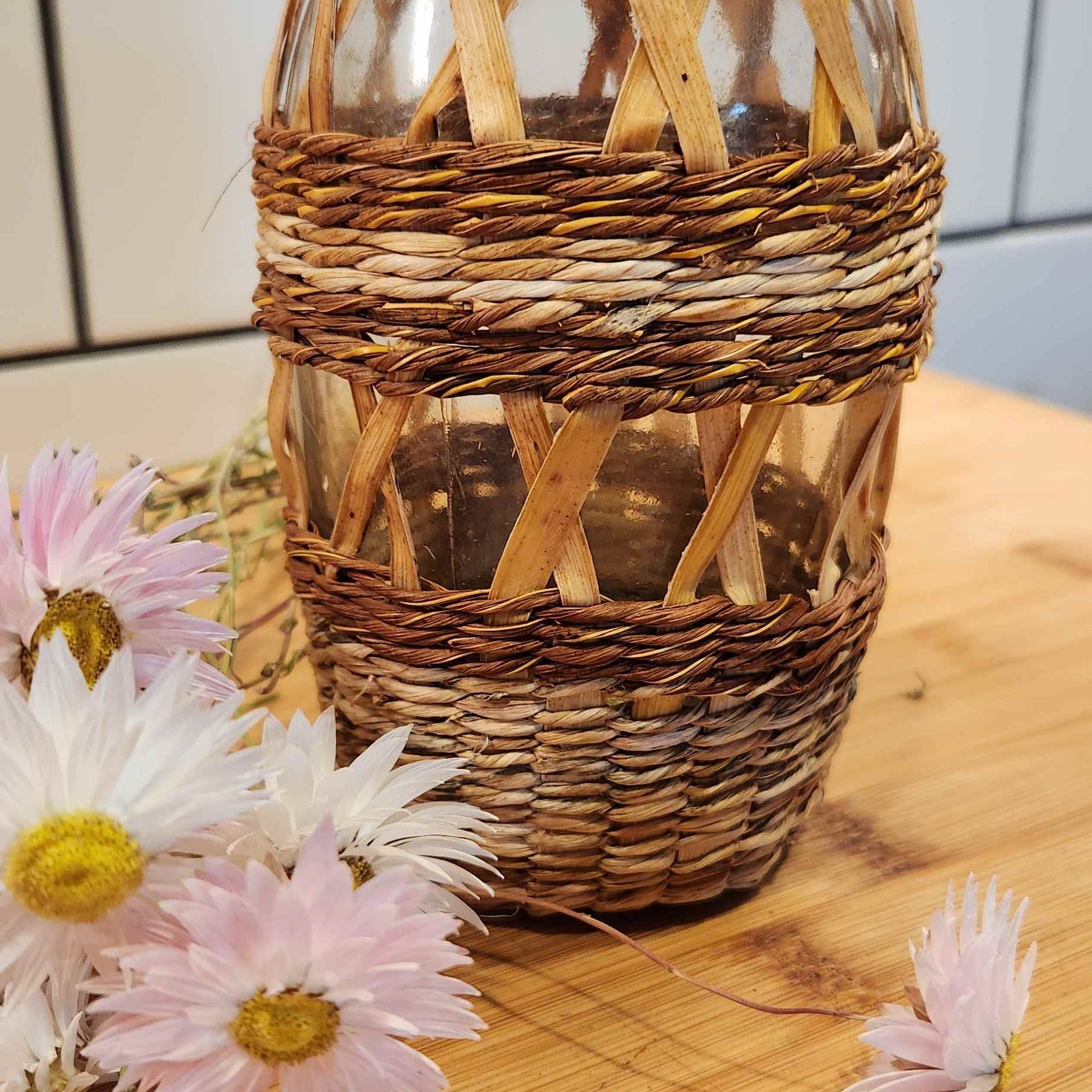 Hand Woven Boho Botanical Vase