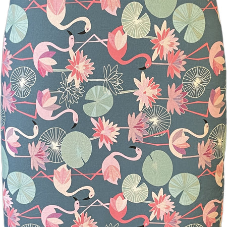 Padded Ironing board cover-Lily Flamingo