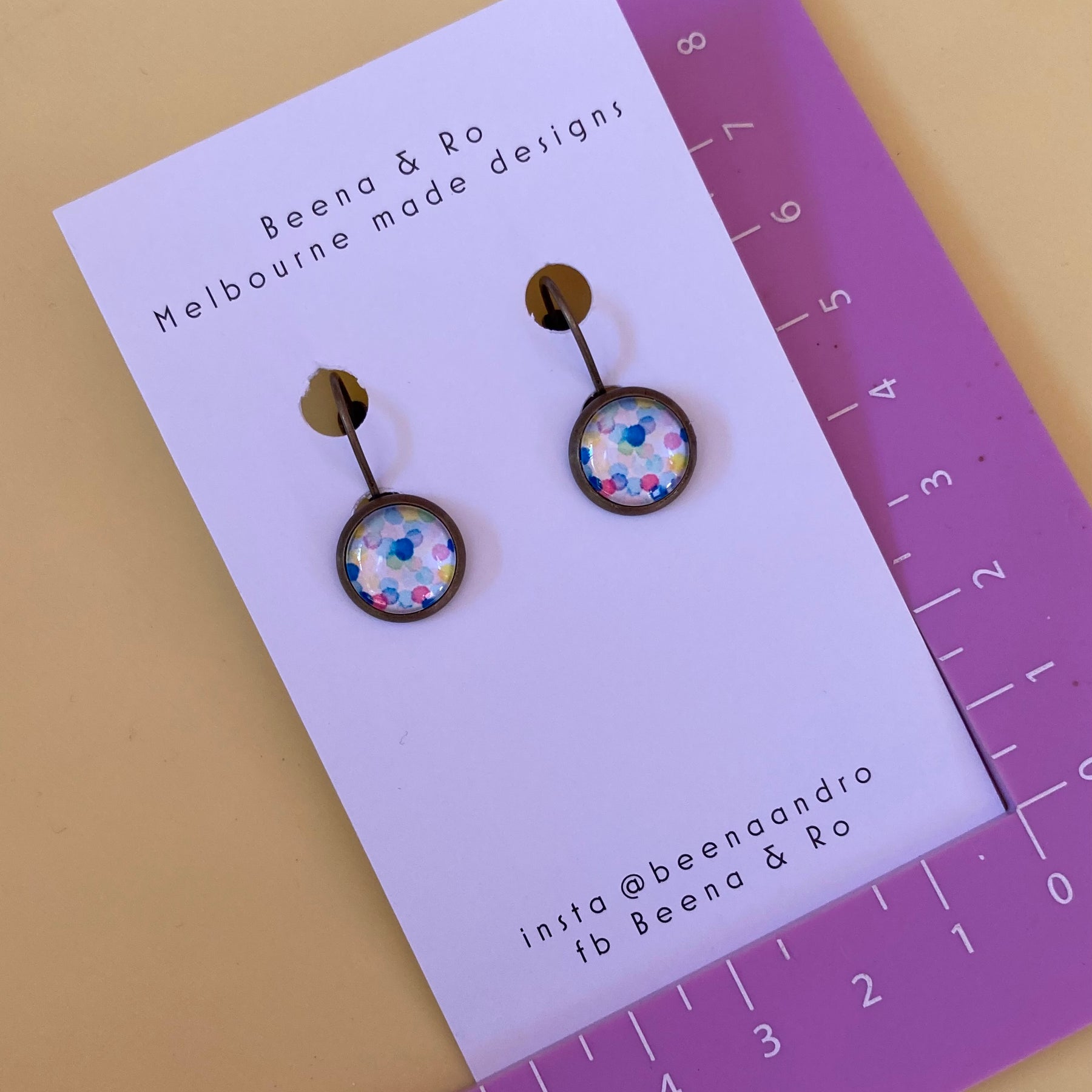 Bronze dotty earrings