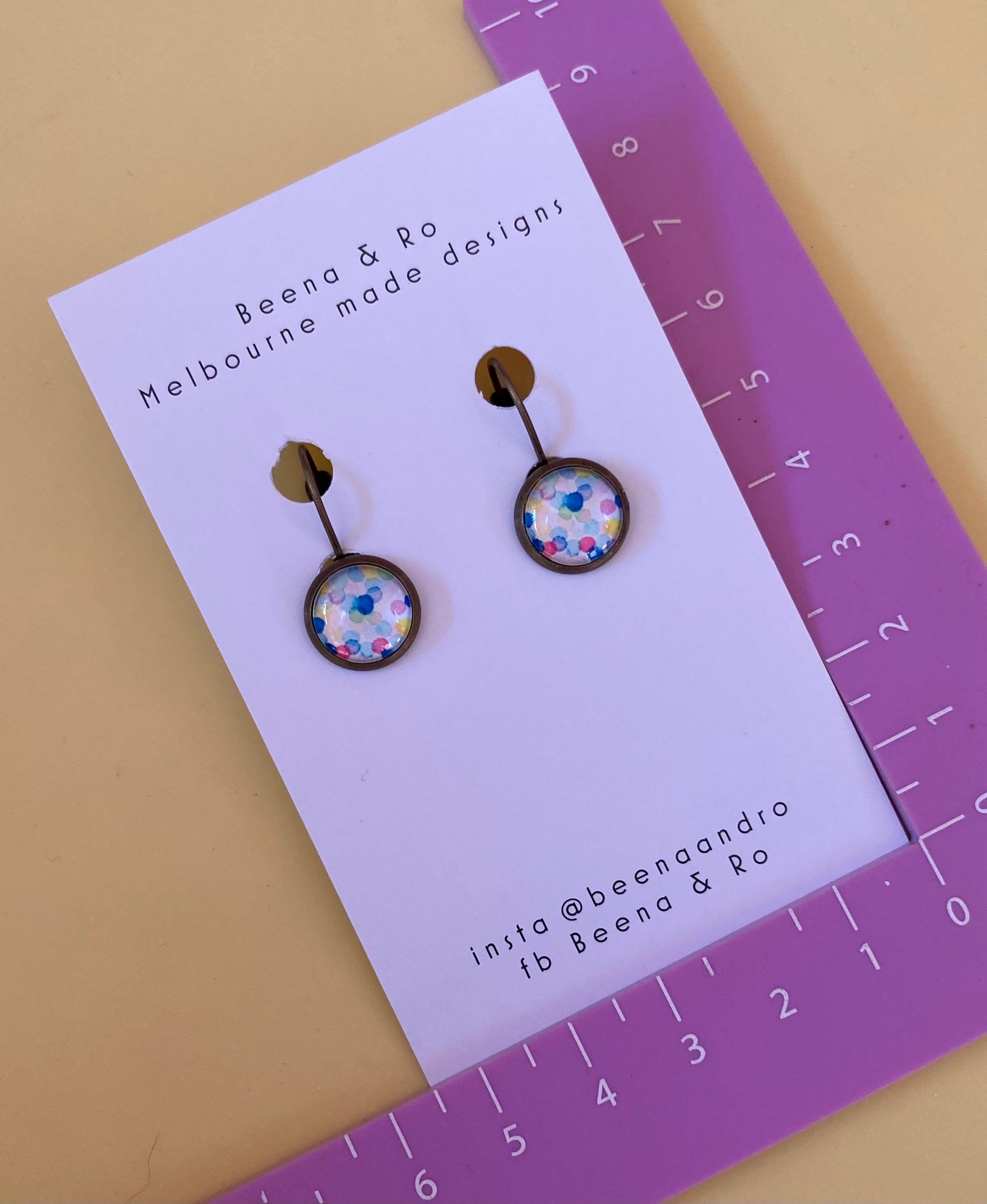 Bronze dotty earrings