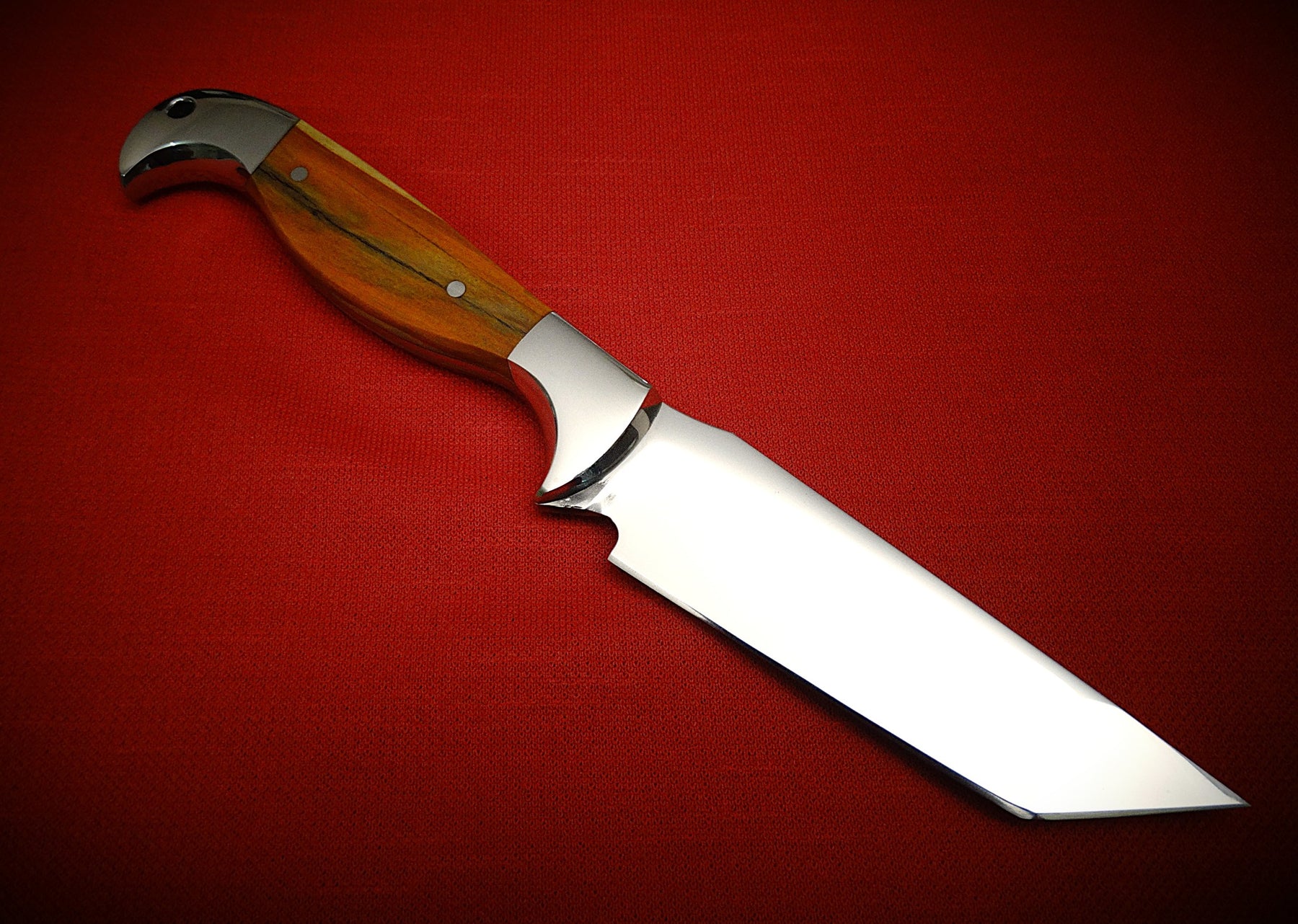 Fixed blade Tanto knife and Leather sheath