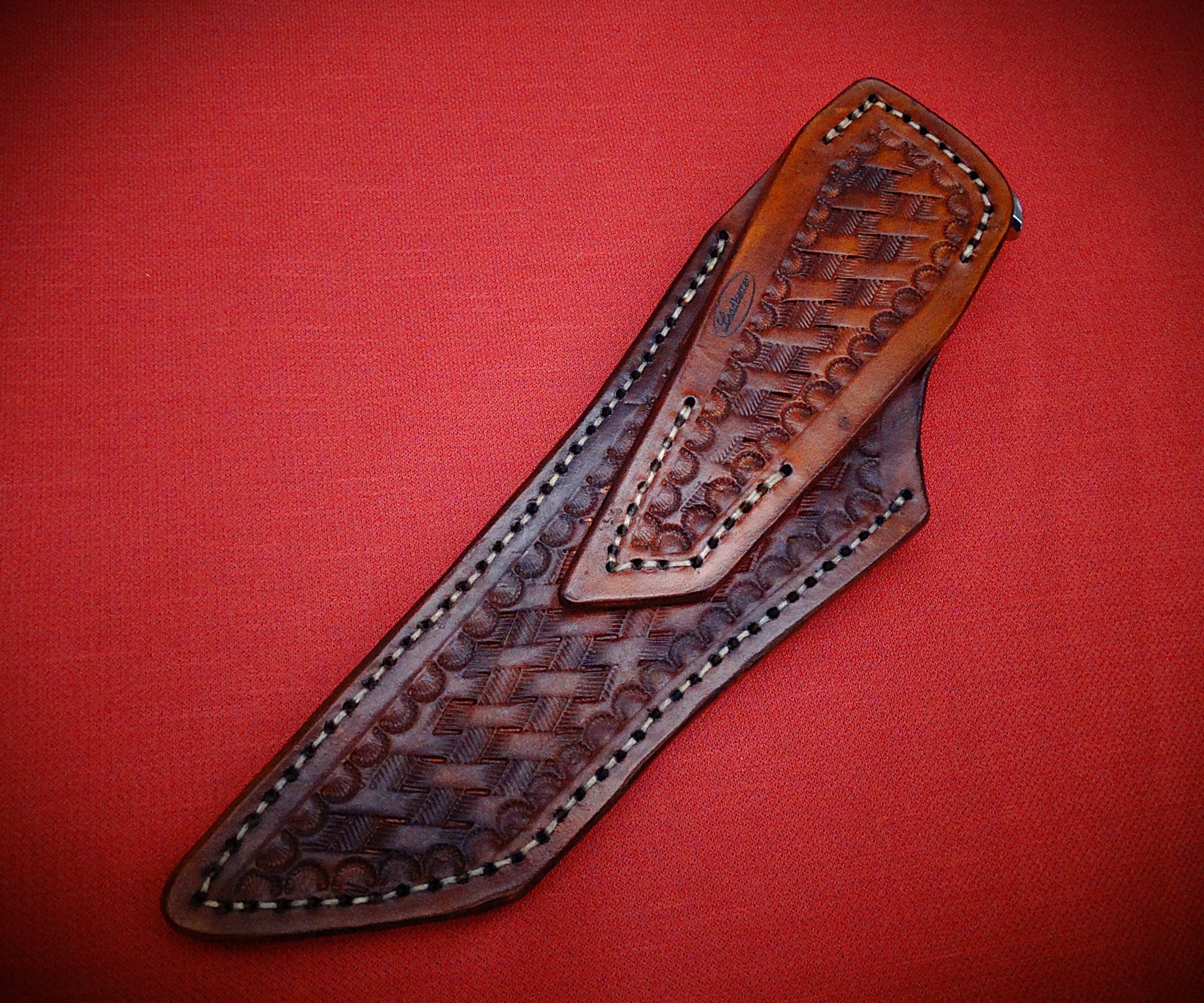 Fixed blade Tanto knife and Leather sheath