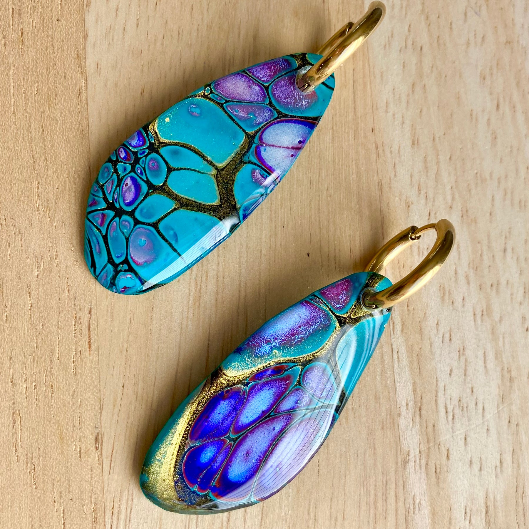 Original Art Hoop Earrings