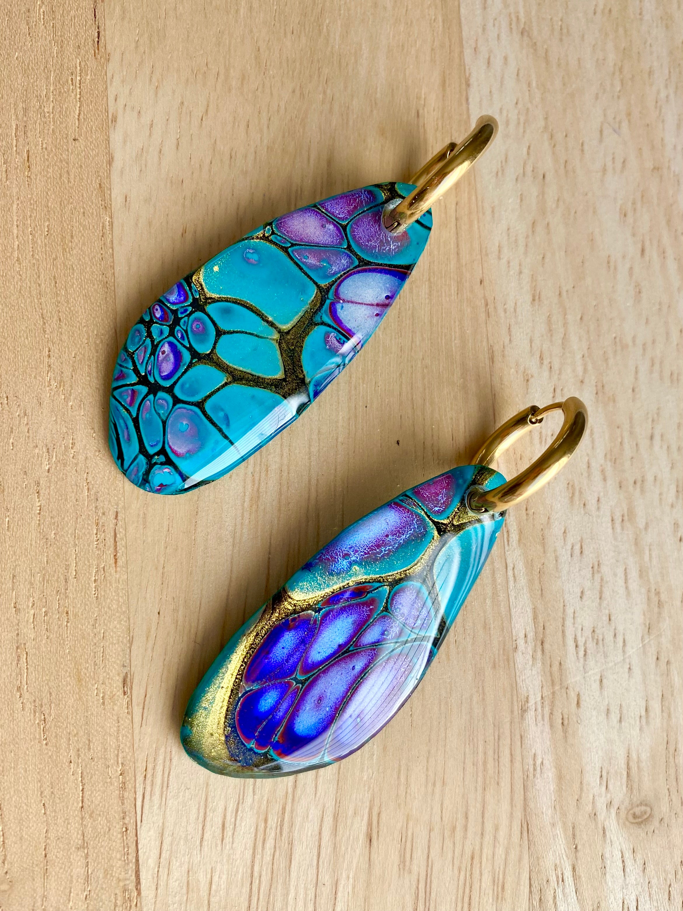 Original Art Hoop Earrings