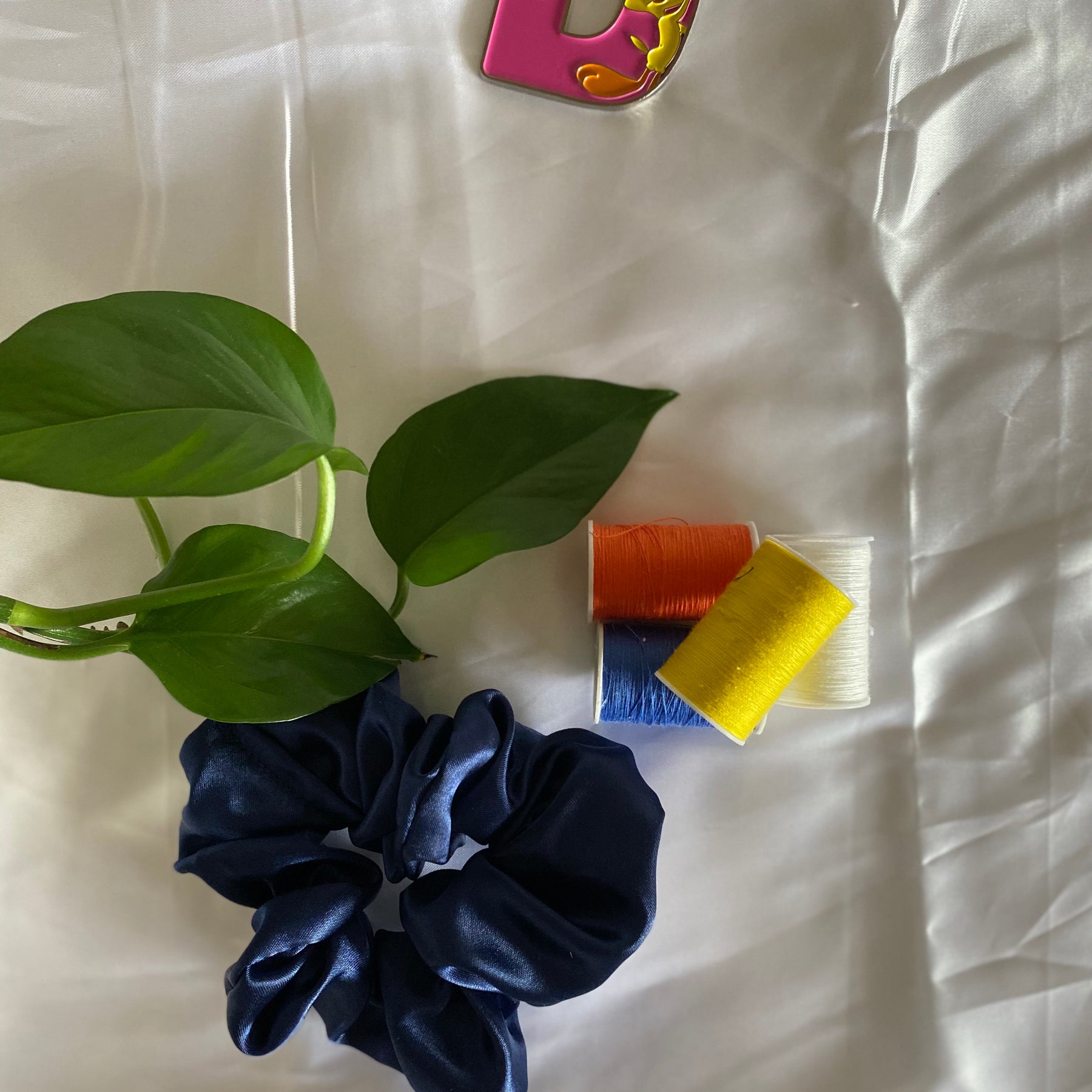 Blue Satin Scrunchie | Soft School Scrunchie | Everyday Hair Accessory