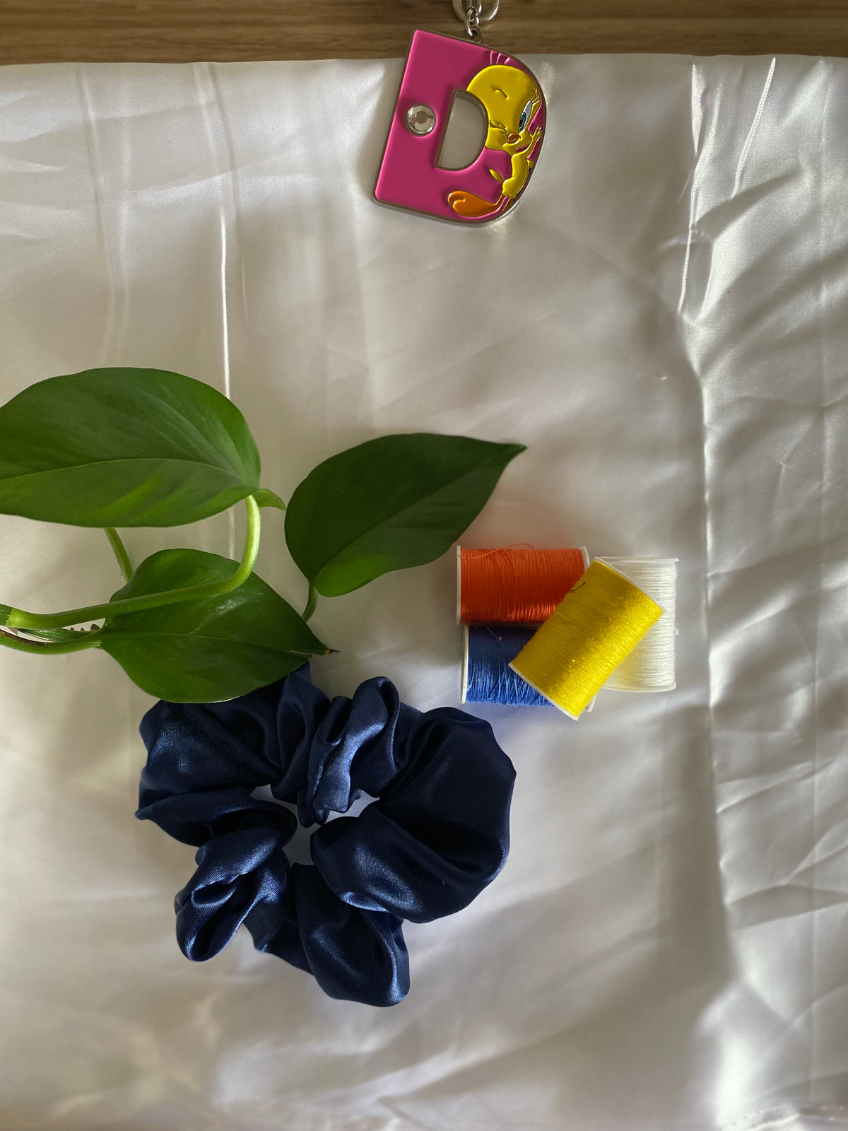 Blue Satin Scrunchie | Soft School Scrunchie | Everyday Hair Accessory
