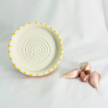 Sunshine Blush Handmade Ceramic Garlic & Ginger Grater