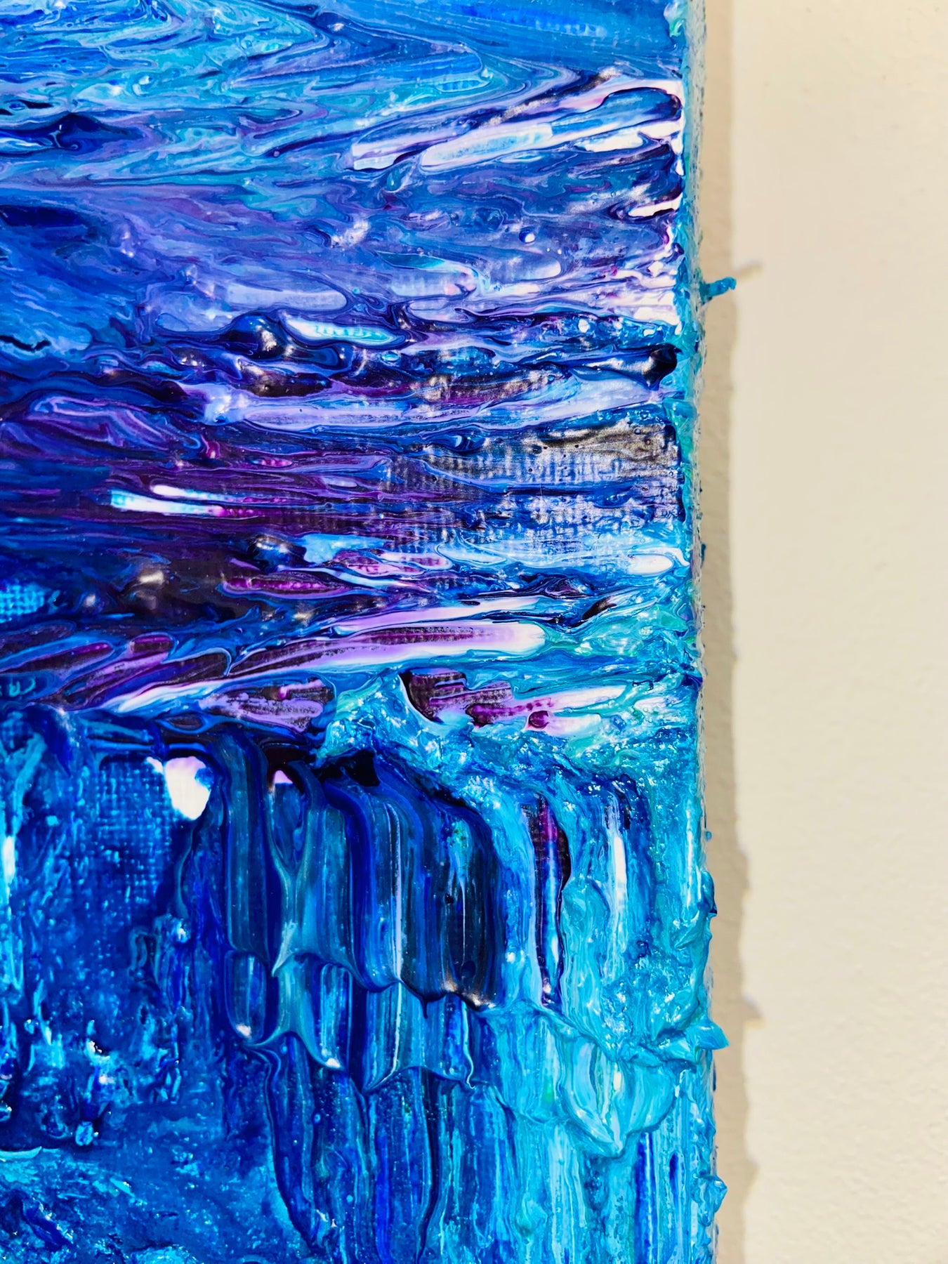 Ripples 1 ORIGINAL CANVAS PAINTING 25.4x25.4x3.5cm by Margo Humphries