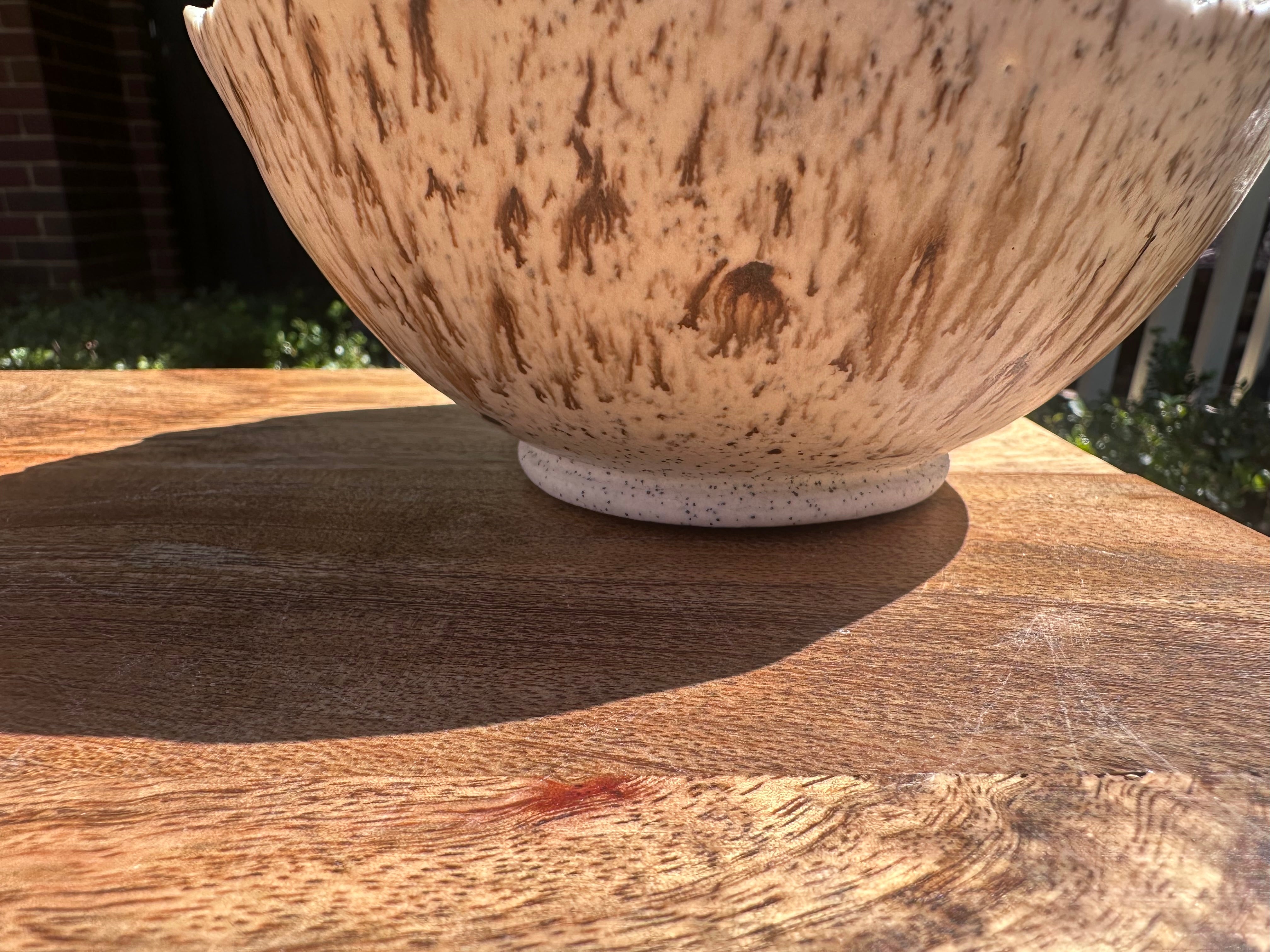 A Bowl - Bird’s Egg with Raw Edge