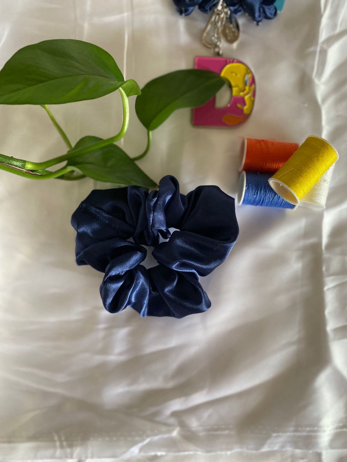 Blue Satin Scrunchie | Soft School Scrunchie | Everyday Hair Accessory