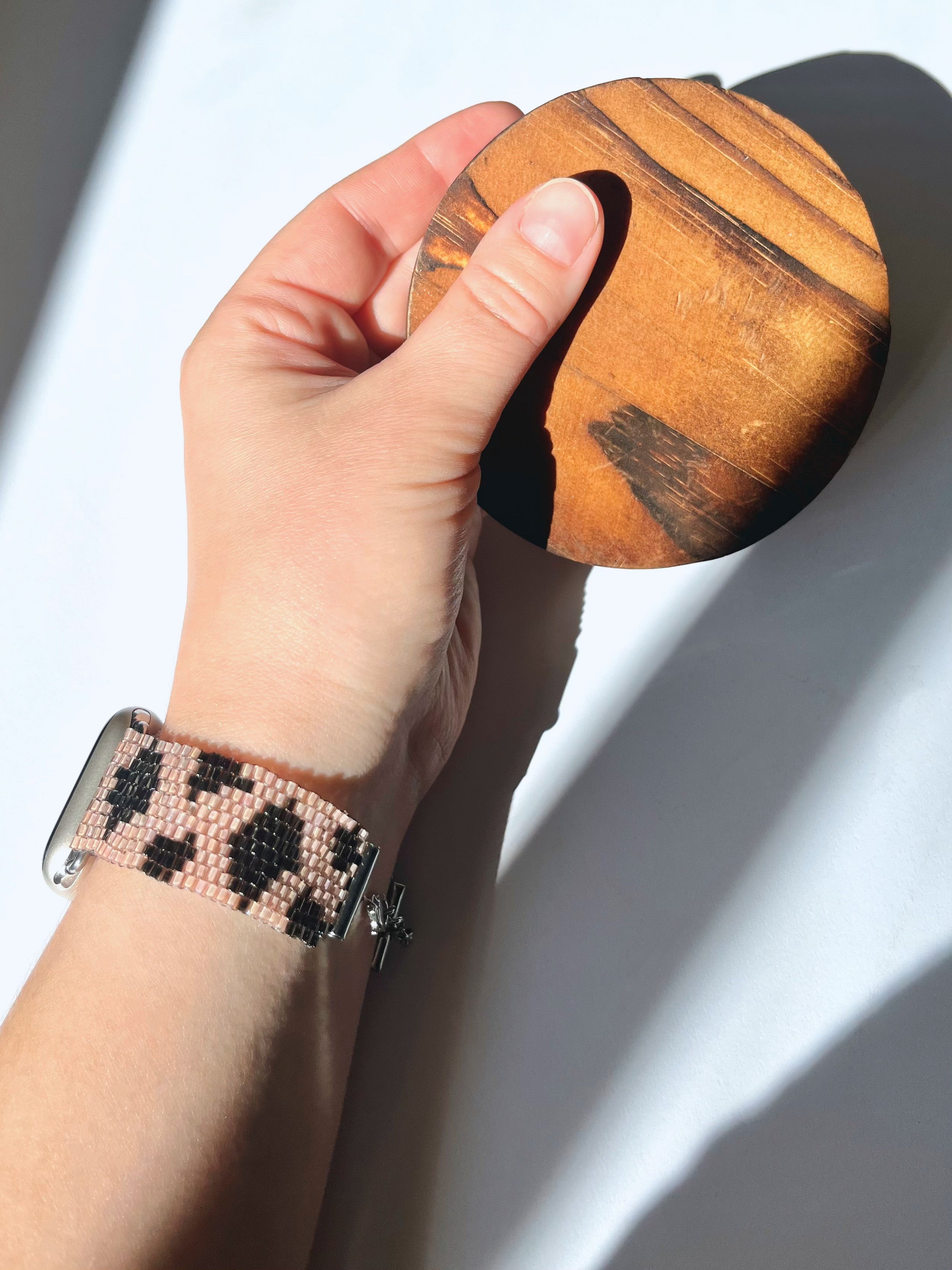 SMART watch BAND * 2 colors | grey metallic | beaded straps