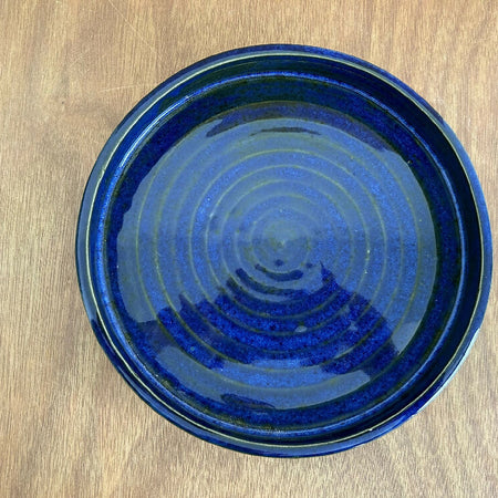 Blue ceramic serving dish