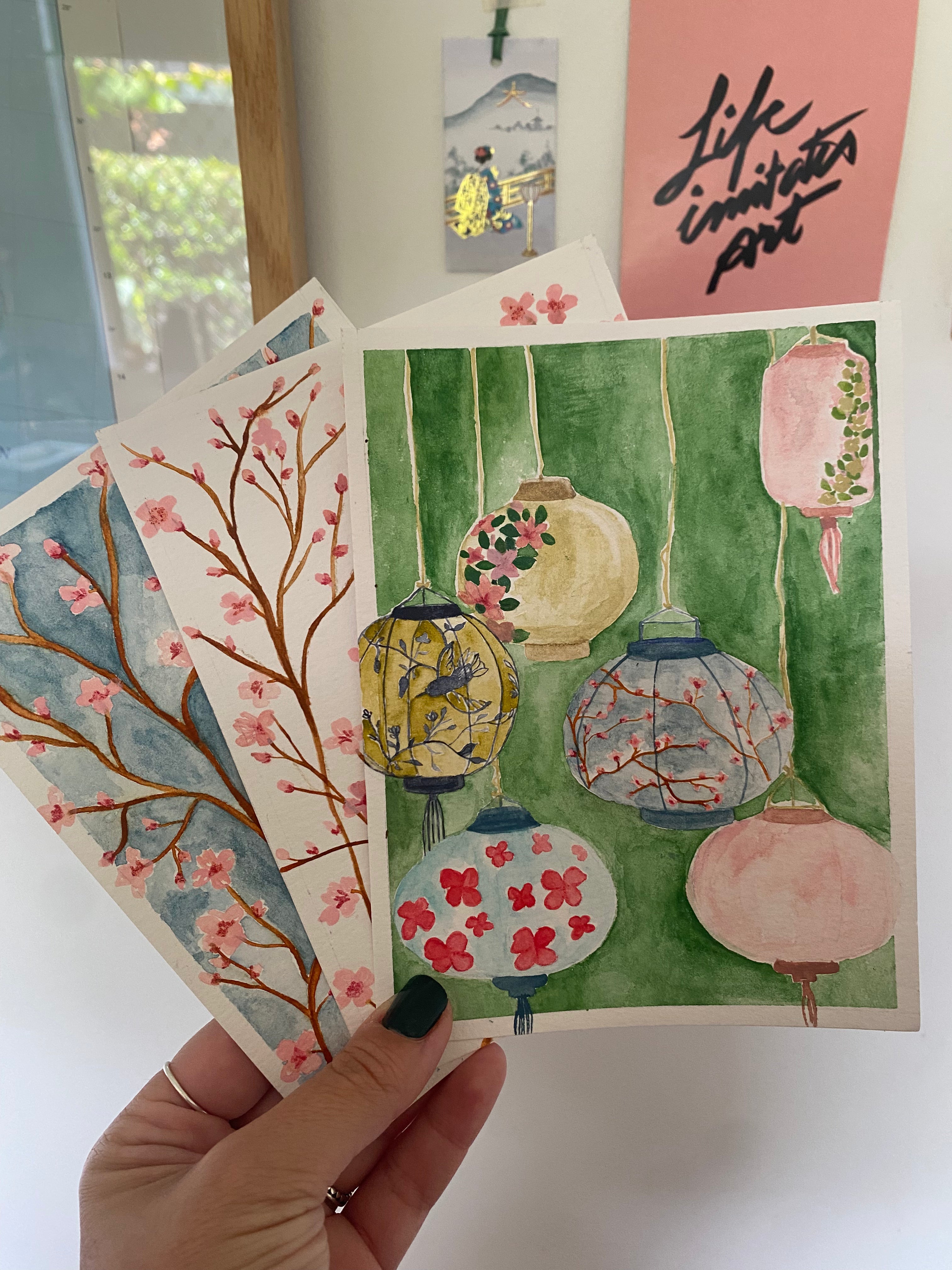 Small original watercolour paintings (12.8 by 16.8 cm)