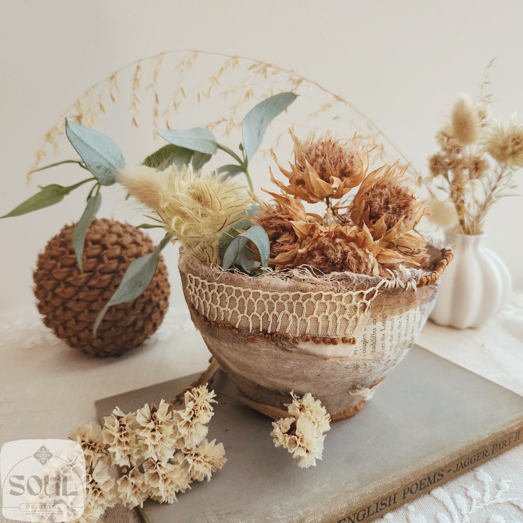 Textile Art Bowl – Natural & Earthy (2)