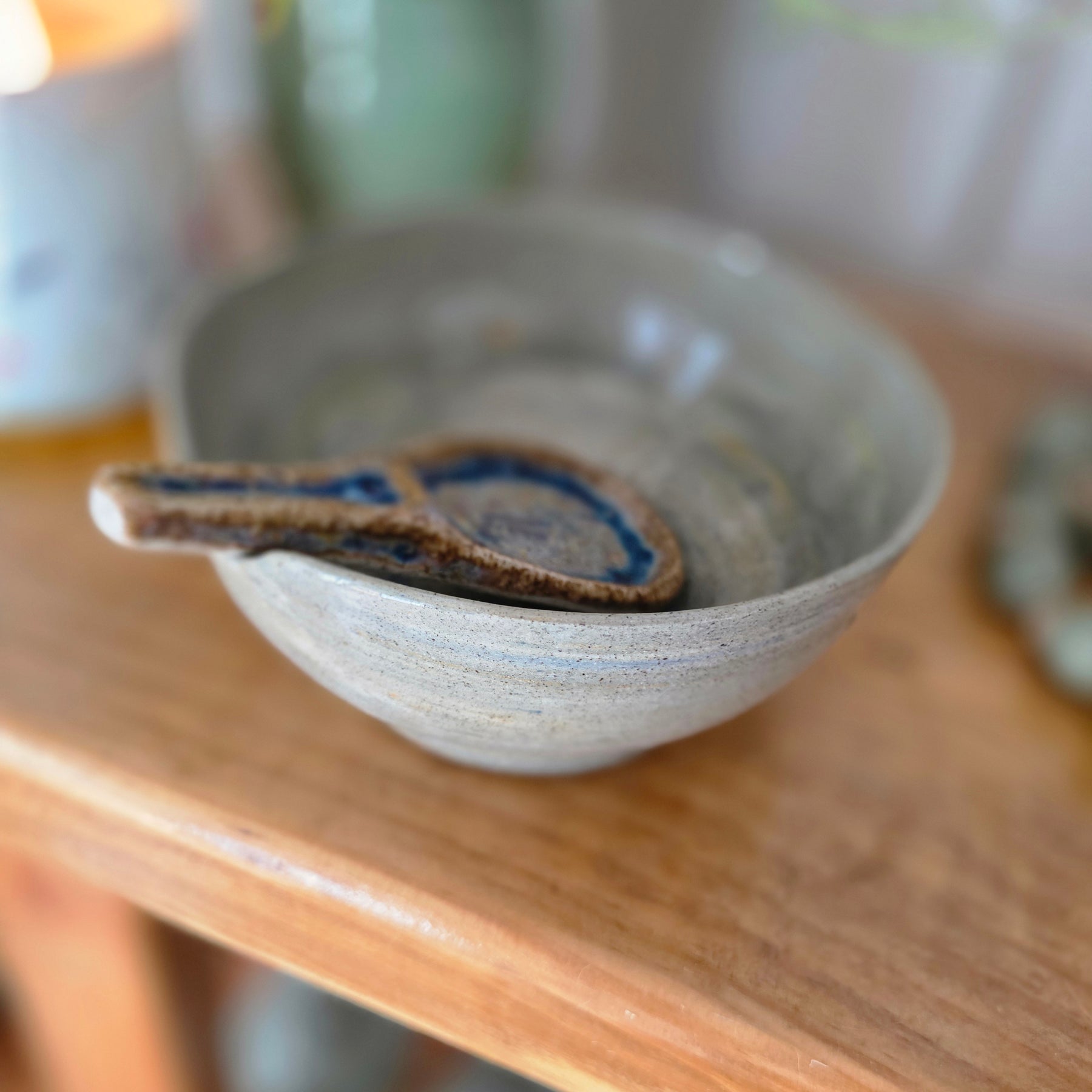 Handmade Rustic Bowl & Spoon Set