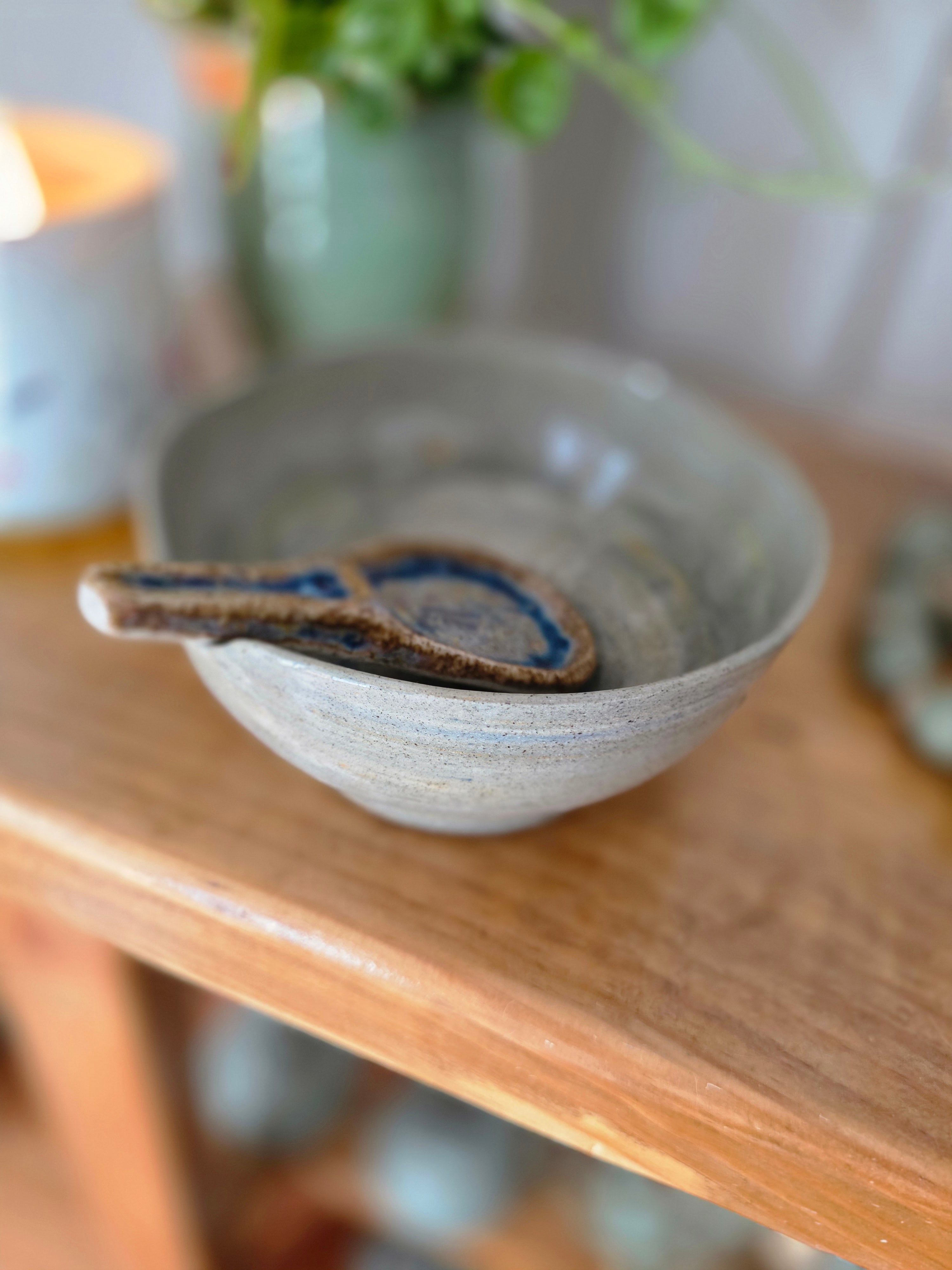 Handmade Rustic Bowl & Spoon Set