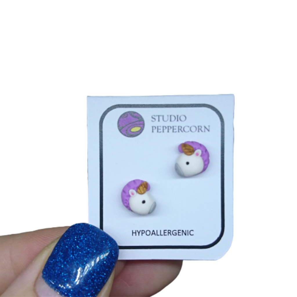 Unicorn stud earrings