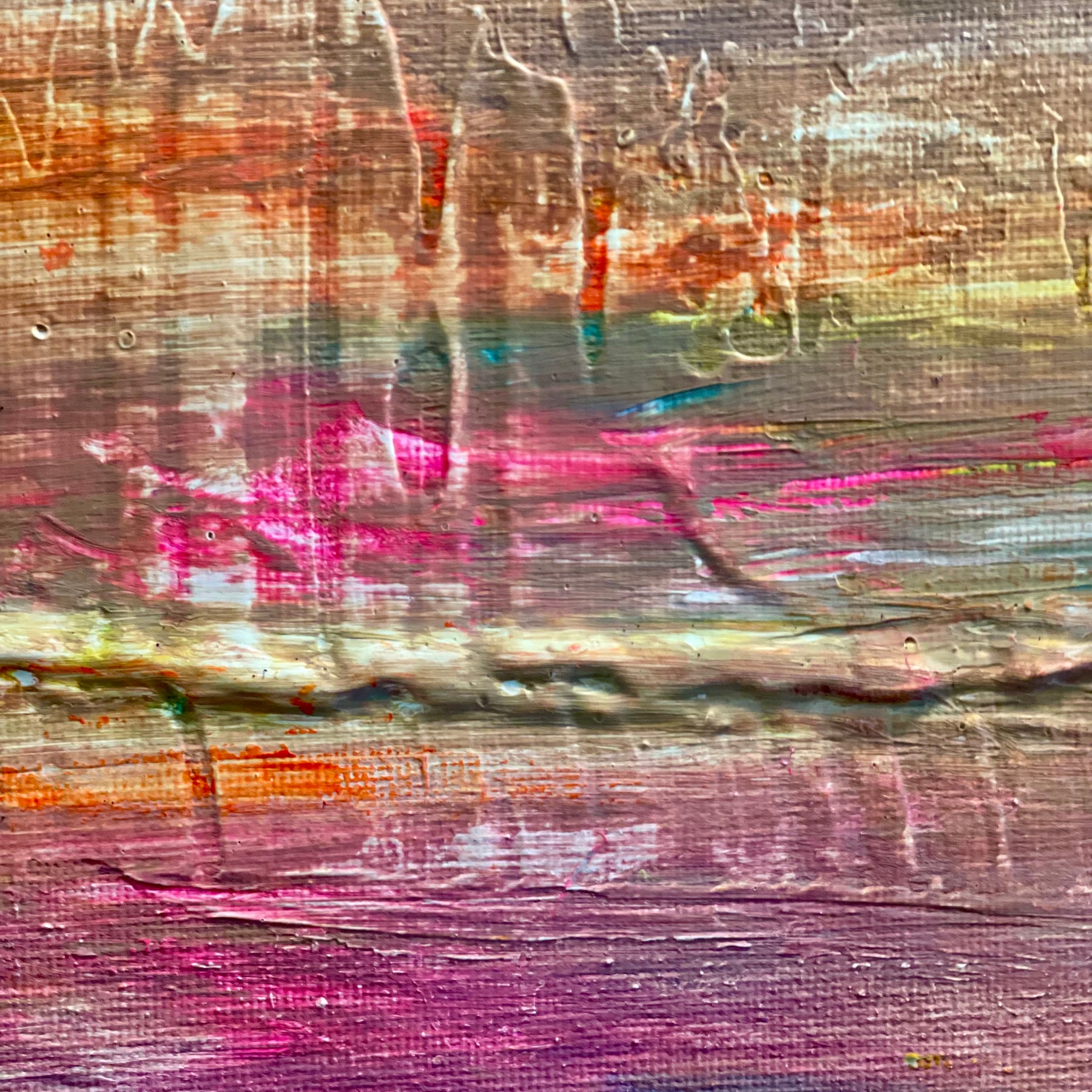 You Are The Glow - Medium size Textured Acrylic on Stretched Canvas